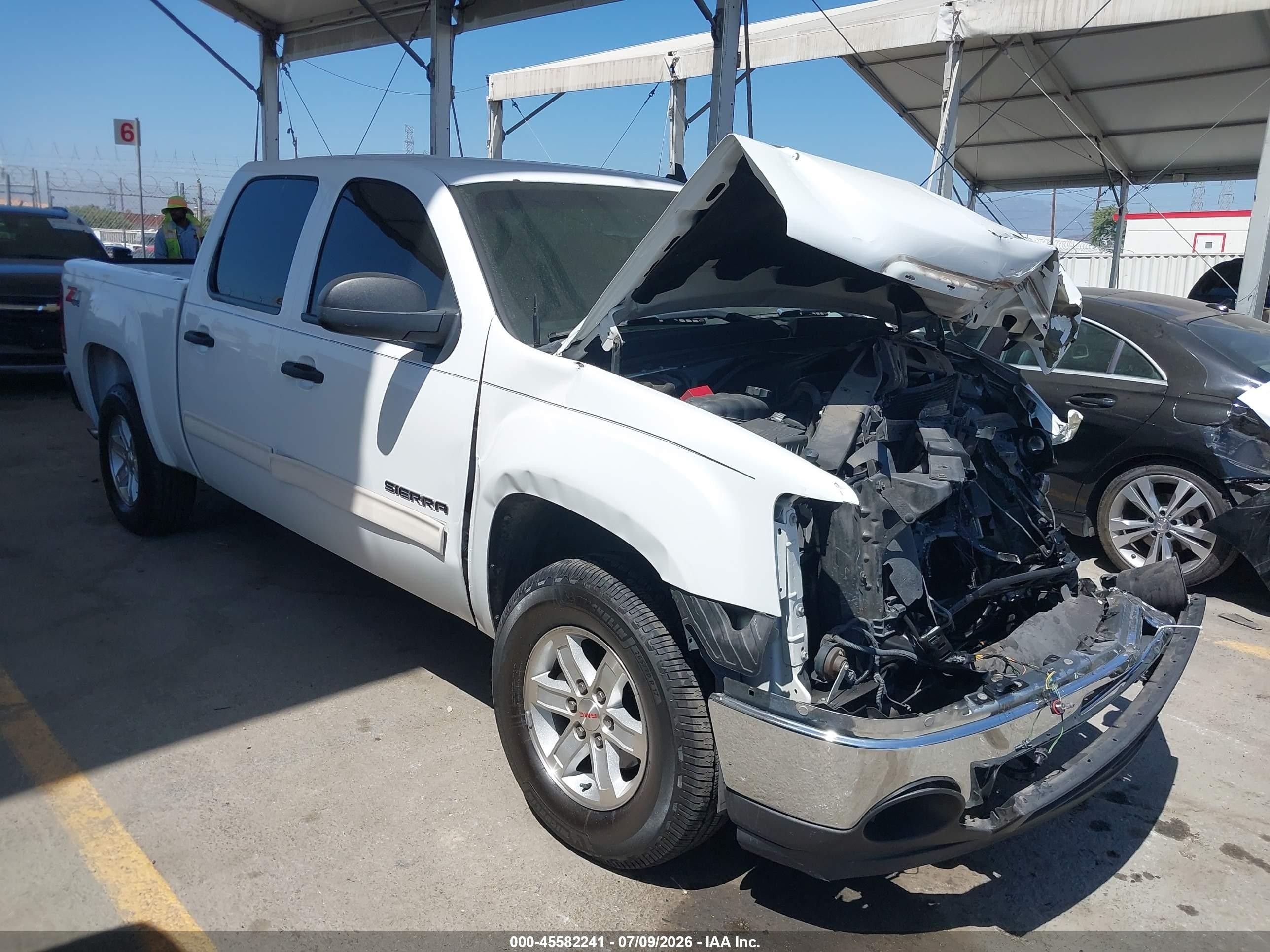 2011 Gmc Sierra 1500 Sle Белый vin: 3GTP2VE3XBG123148