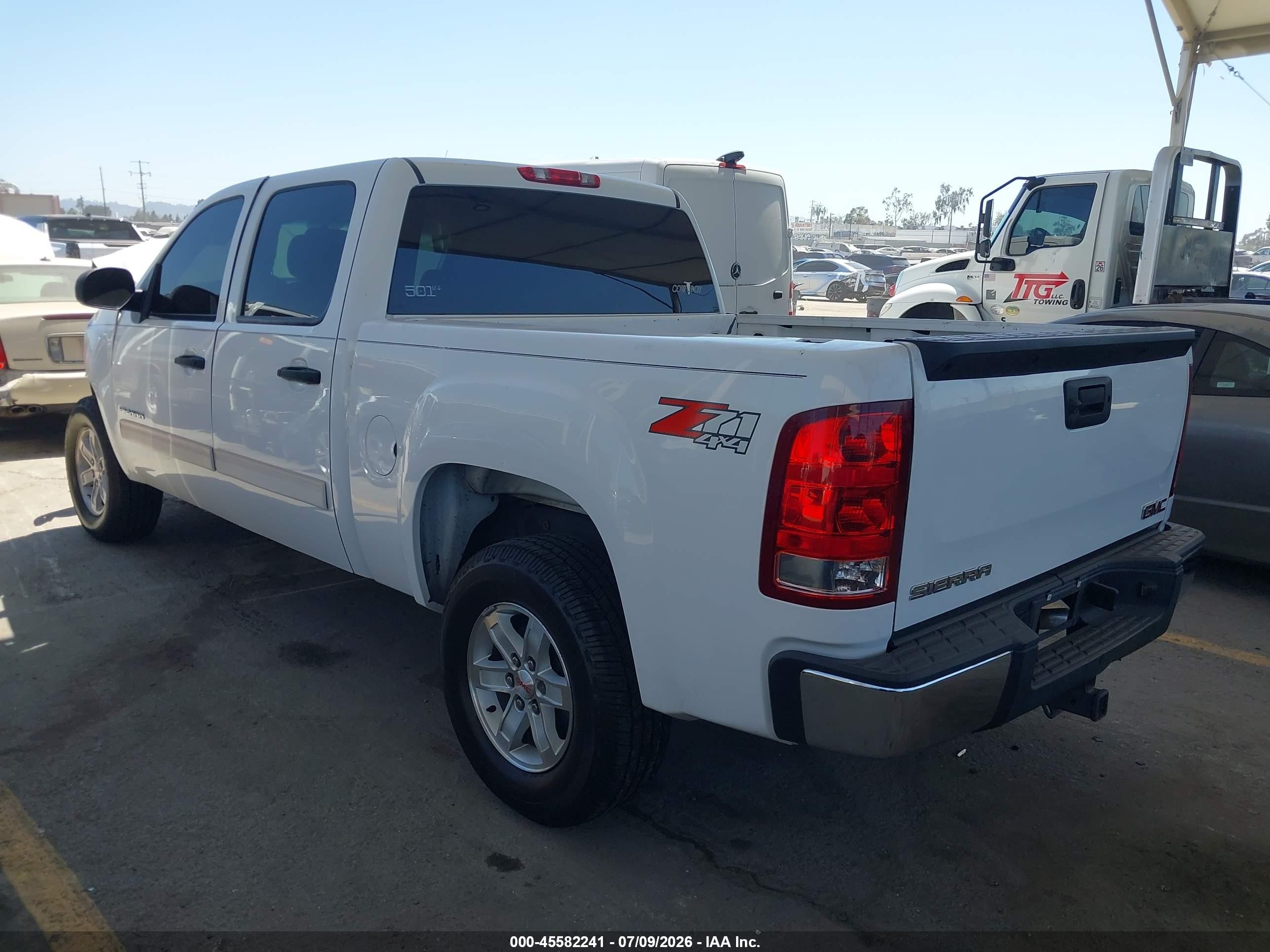2011 Gmc Sierra 1500 Sle White vin: 3GTP2VE3XBG123148