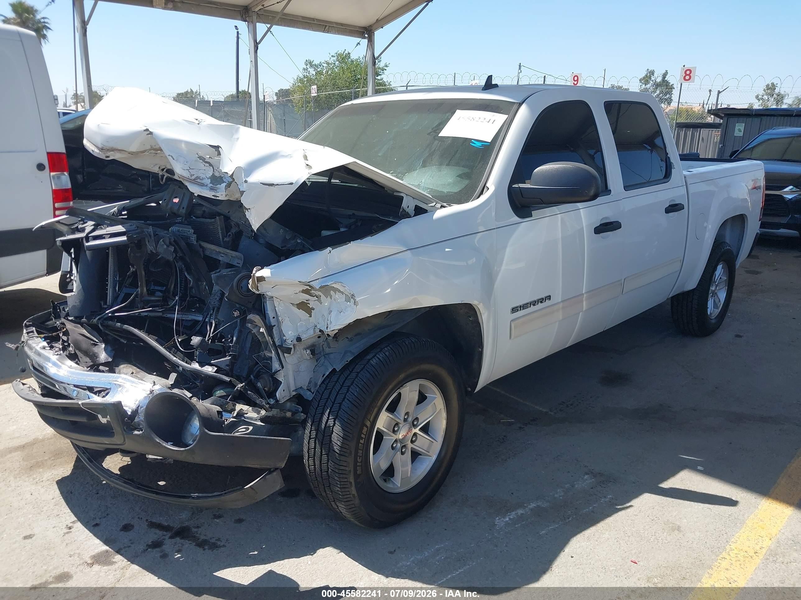 2011 Gmc Sierra 1500 Sle White vin: 3GTP2VE3XBG123148