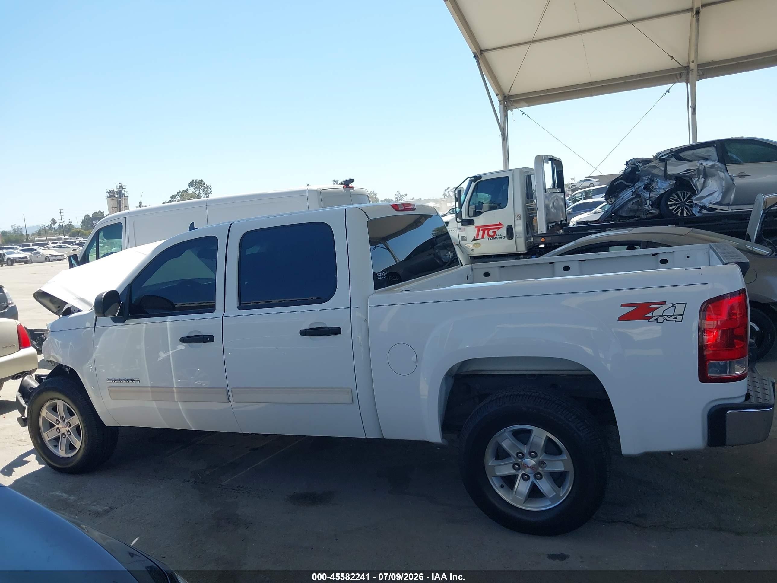 2011 Gmc Sierra 1500 Sle White vin: 3GTP2VE3XBG123148