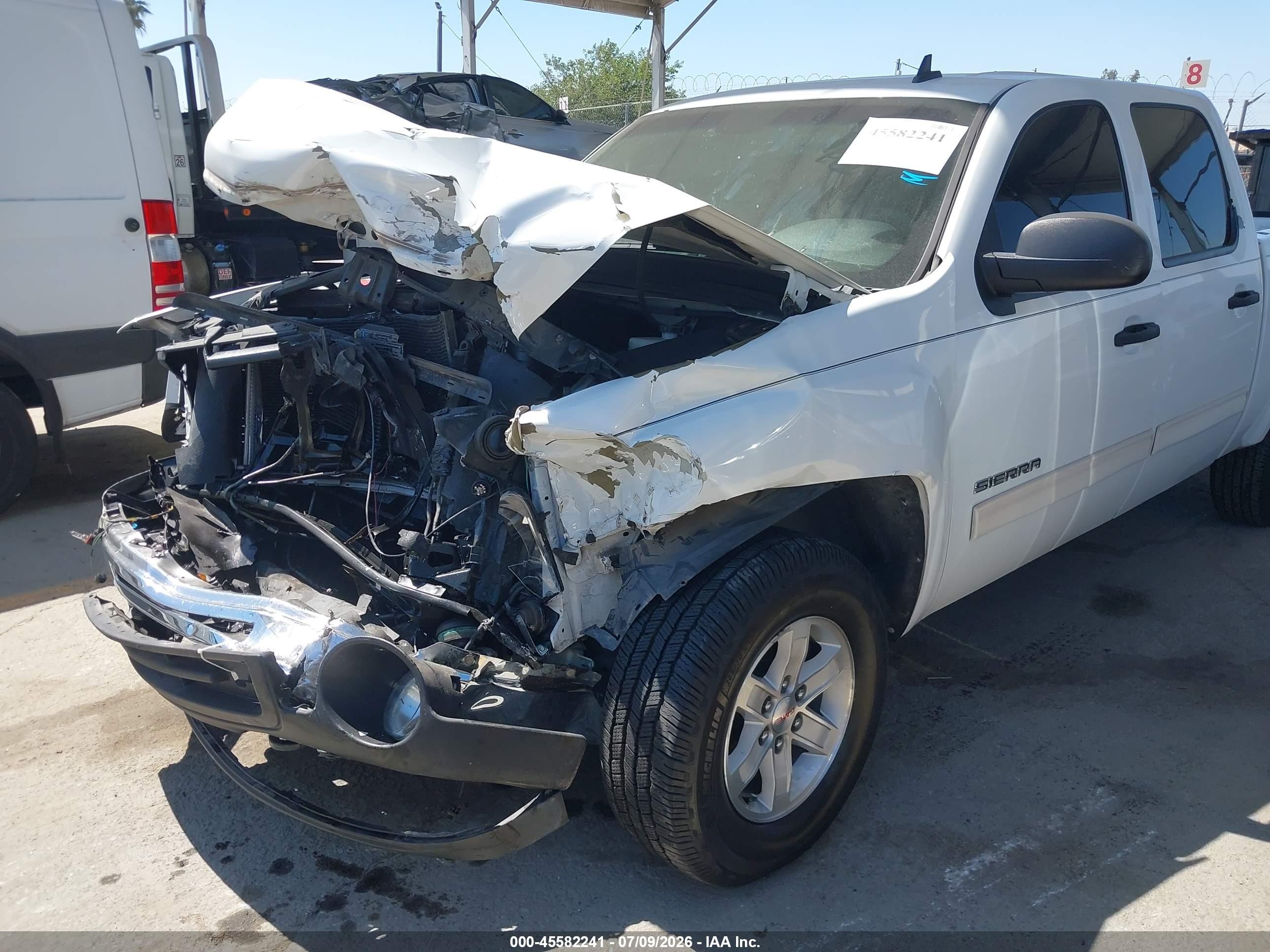 2011 Gmc Sierra 1500 Sle White vin: 3GTP2VE3XBG123148