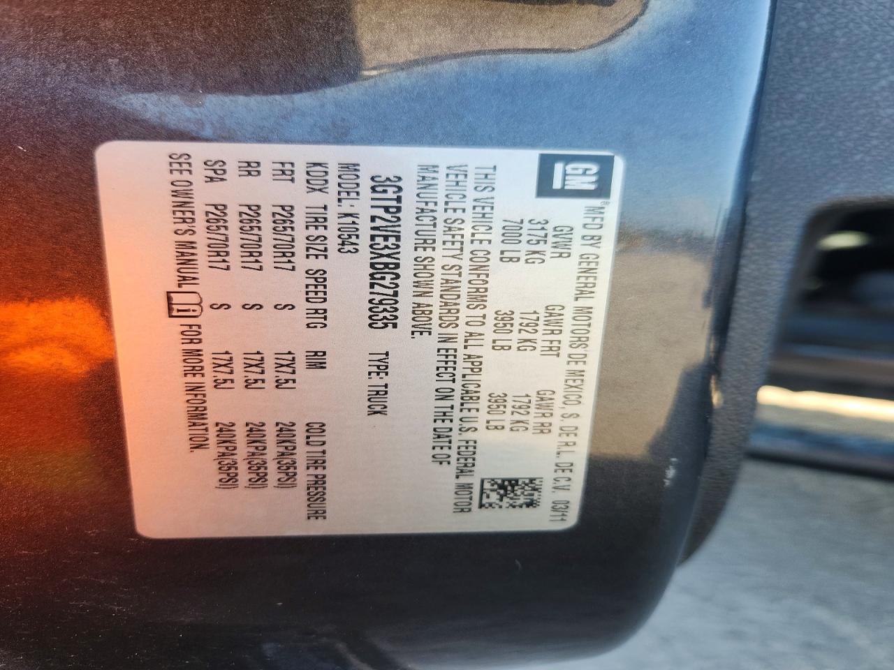 2011 Gmc Sierra K1500 Sle Gray vin: 3GTP2VE3XBG279335