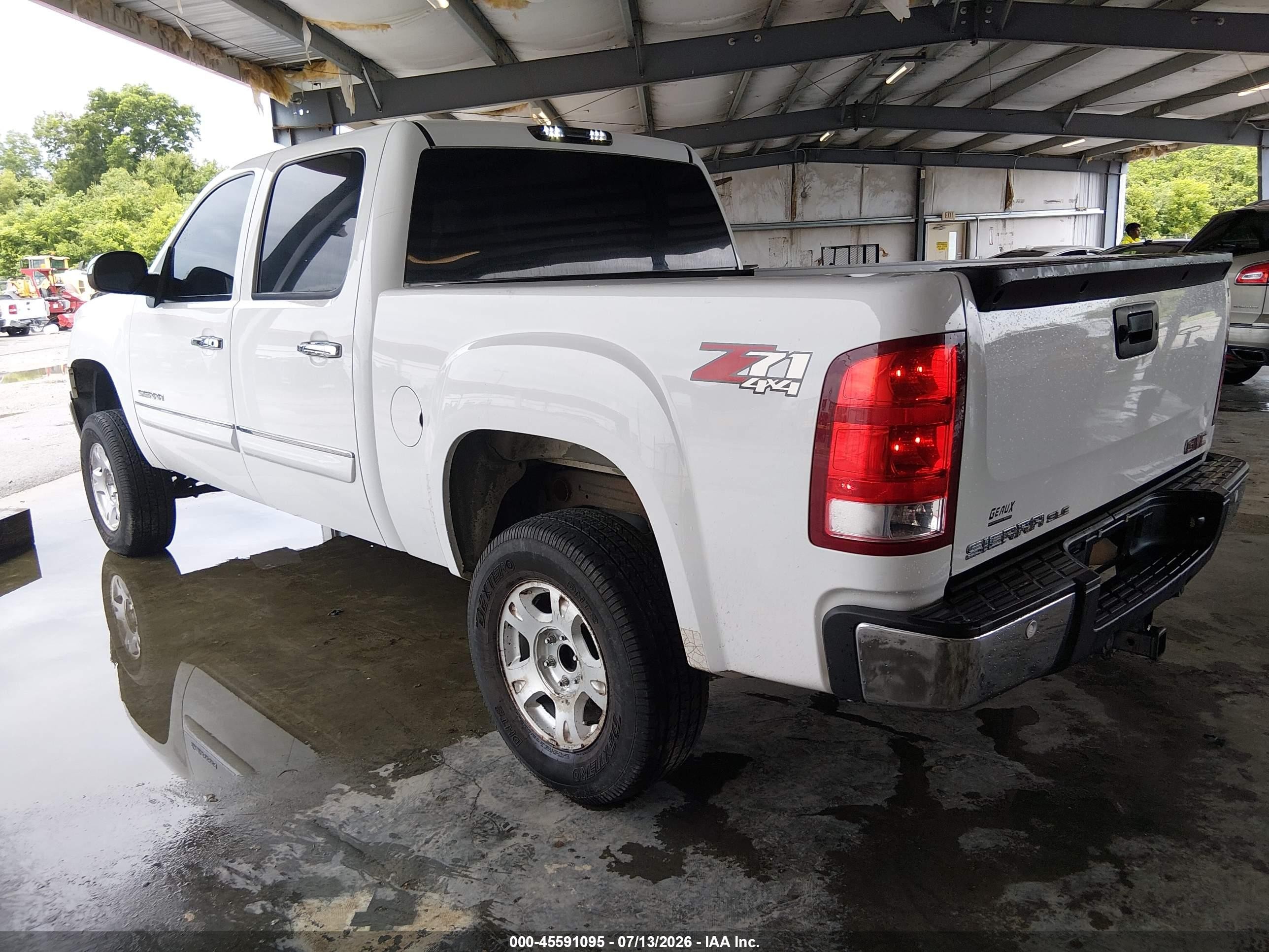 2012 Gmc Sierra 1500 Sle White vin: 3GTP2VE70CG196081