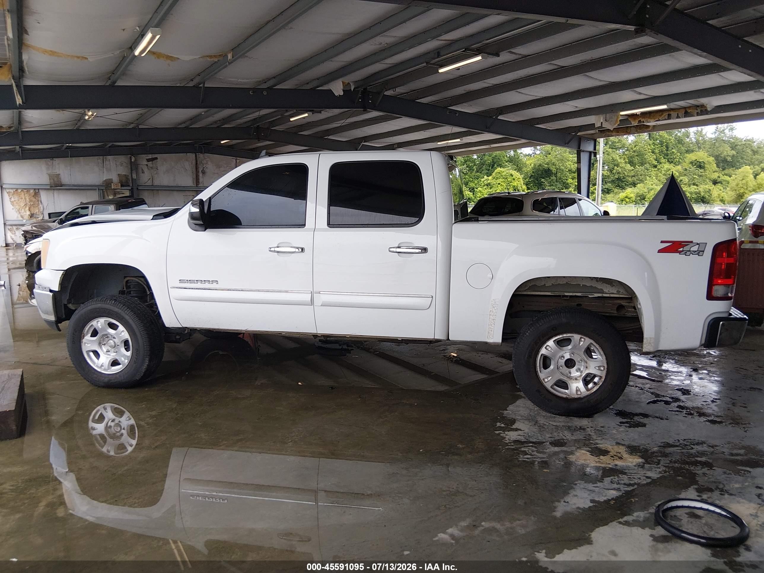 2012 Gmc Sierra 1500 Sle White vin: 3GTP2VE70CG196081