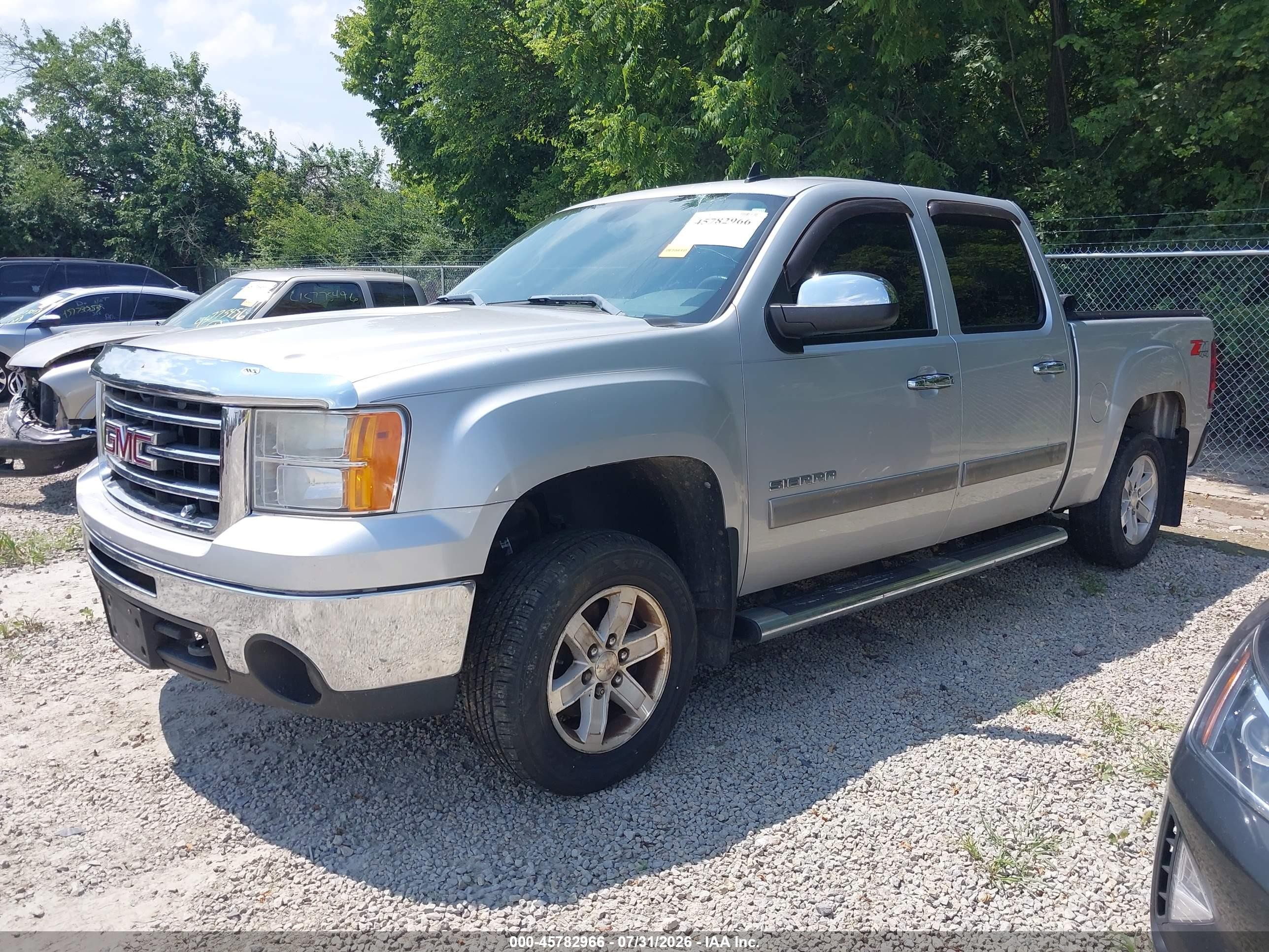 2012 Gmc Sierra 1500 Sle Silver vin: 3GTP2VE70CG228981