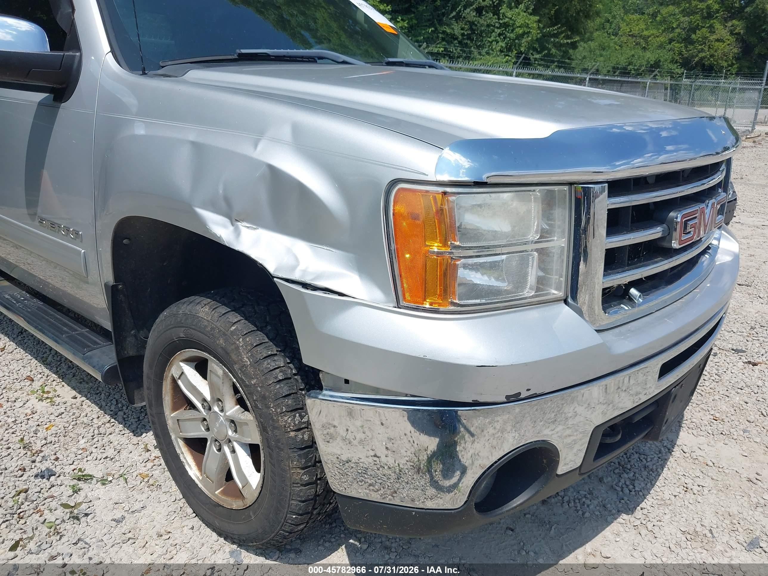 2012 Gmc Sierra 1500 Sle Silver vin: 3GTP2VE70CG228981