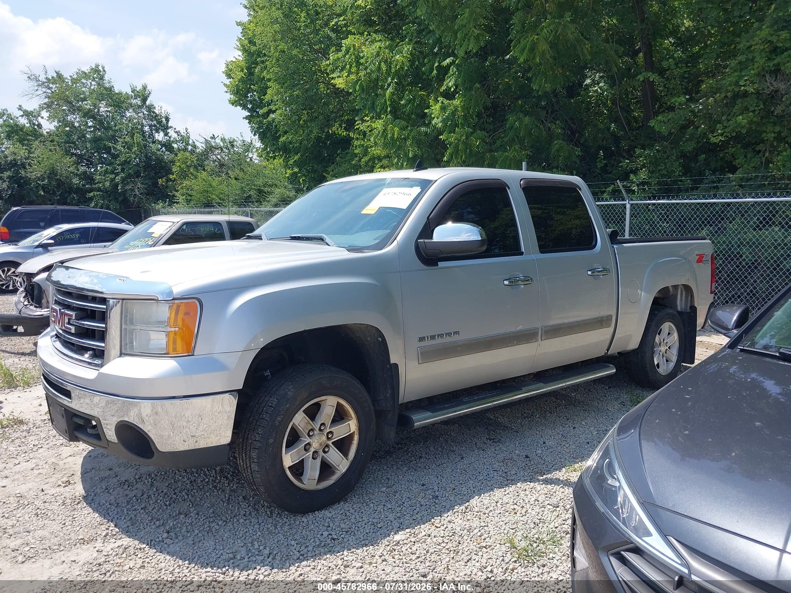 2012 Gmc Sierra 1500 Sle Silver vin: 3GTP2VE70CG228981