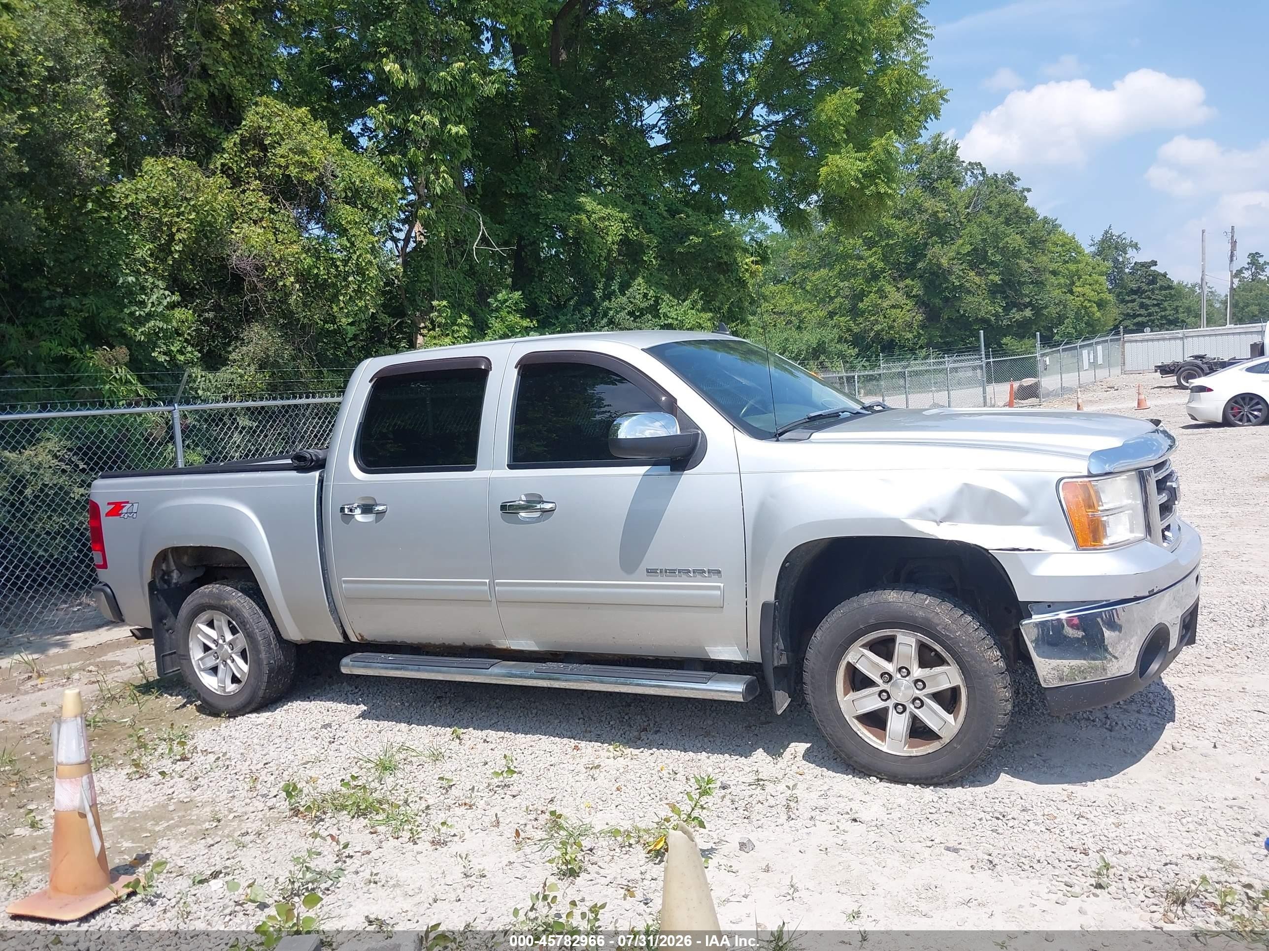2012 Gmc Sierra 1500 Sle Silver vin: 3GTP2VE70CG228981