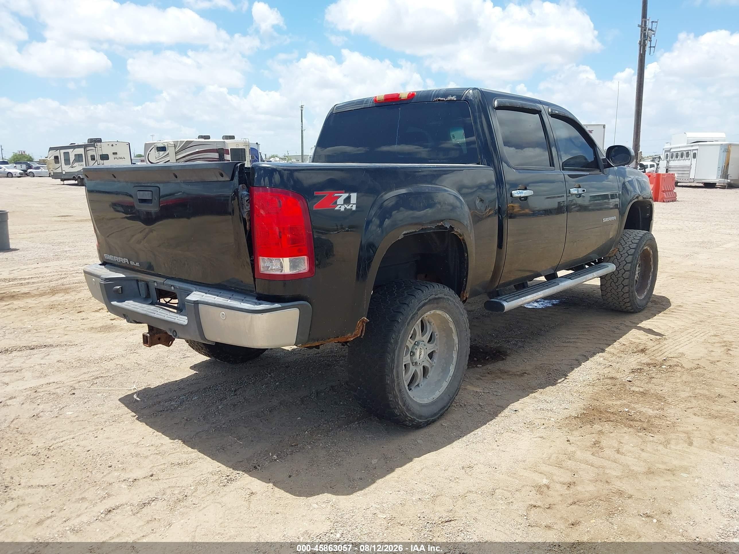 2012 Gmc Sierra 1500 Sle Black vin: 3GTP2VE70CG230634
