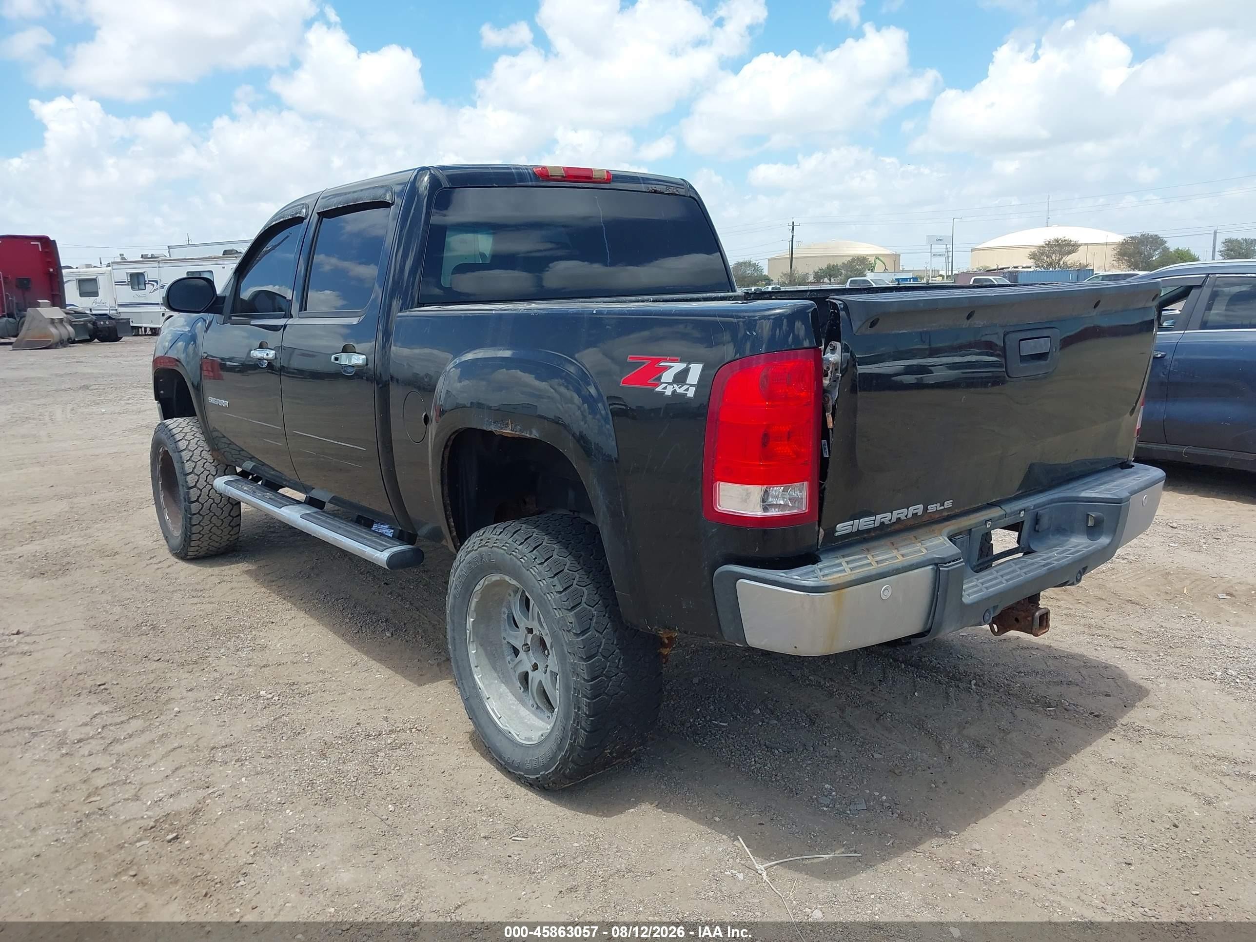 2012 Gmc Sierra 1500 Sle Black vin: 3GTP2VE70CG230634