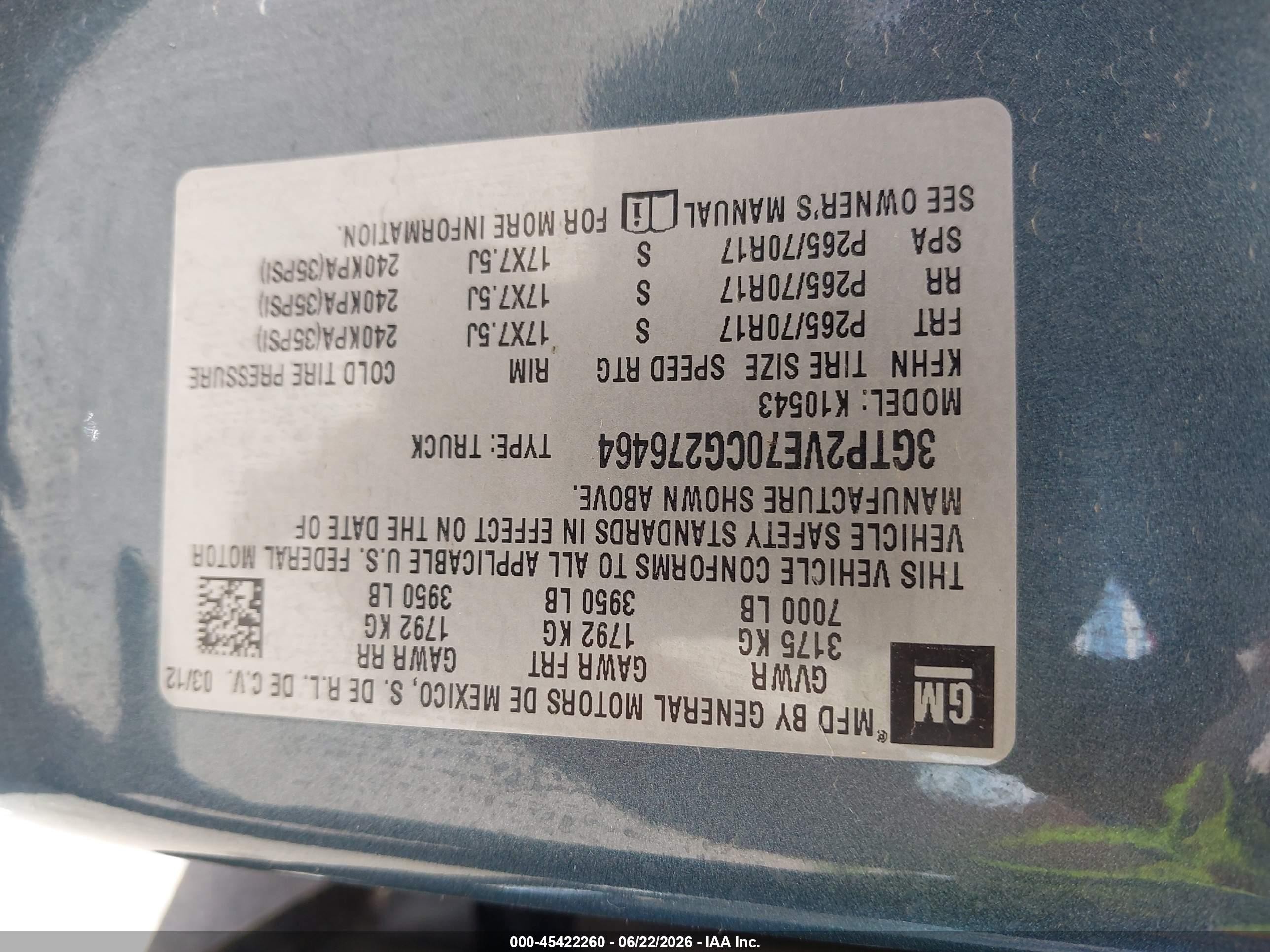 2012 Gmc Sierra 1500 Sle Green vin: 3GTP2VE70CG276464