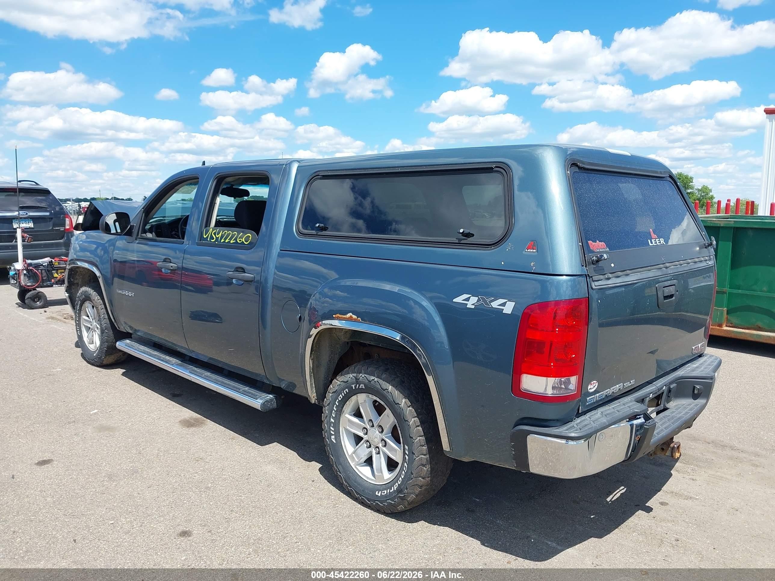 2012 Gmc Sierra 1500 Sle Green vin: 3GTP2VE70CG276464
