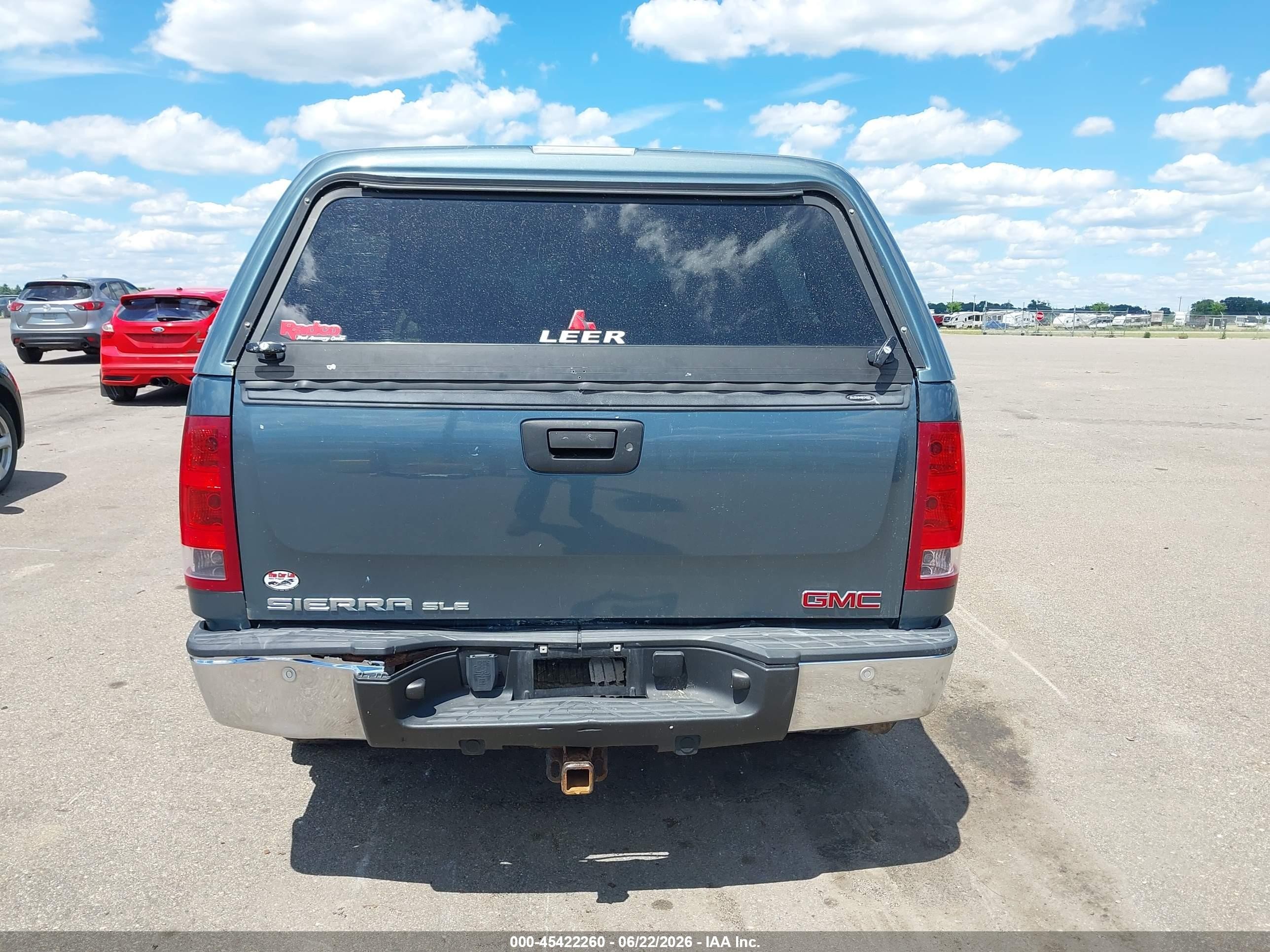 2012 Gmc Sierra 1500 Sle Green vin: 3GTP2VE70CG276464