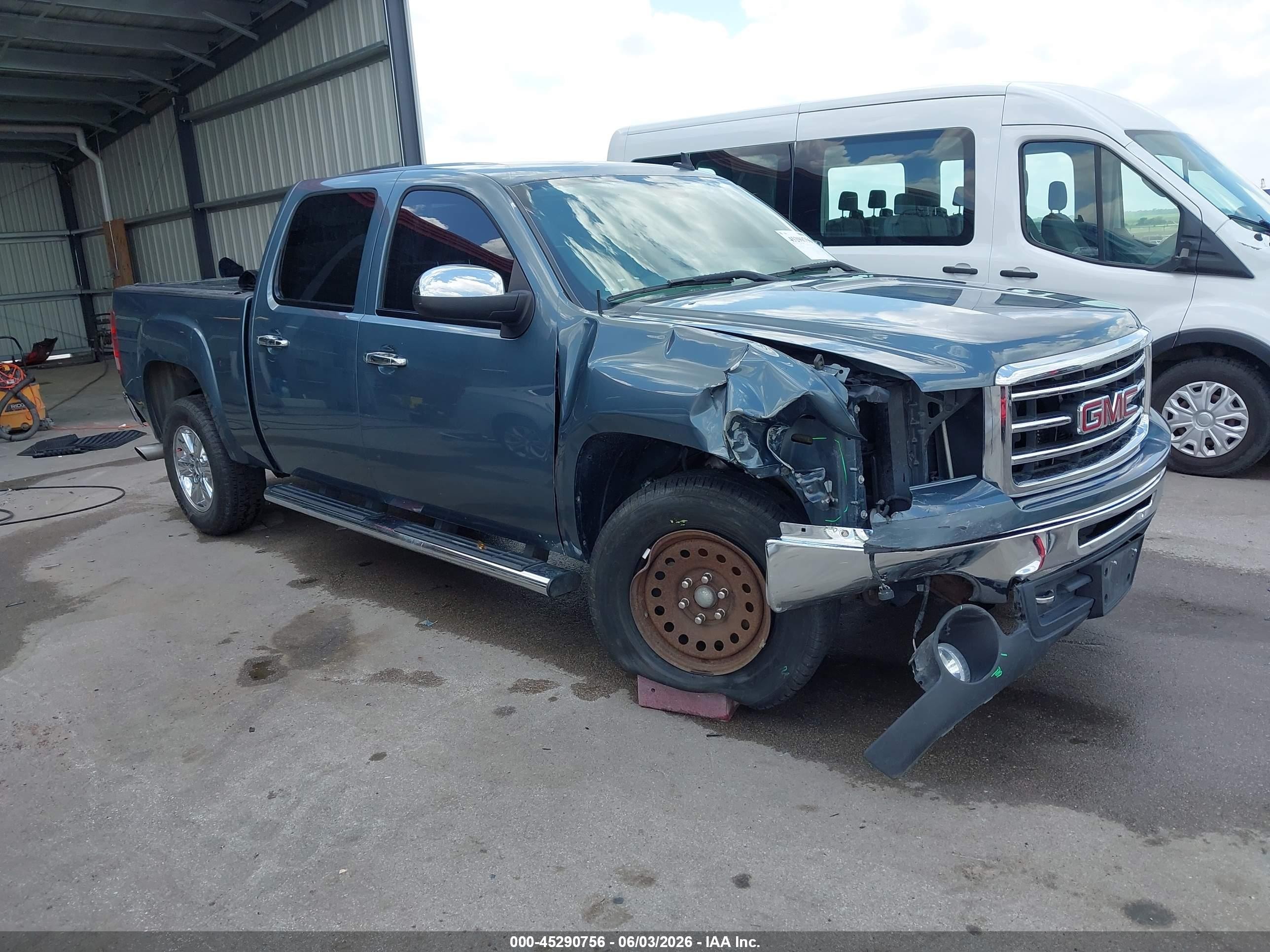 2013 Gmc Sierra 1500 Sle Blue vin: 3GTP2VE70DG139185