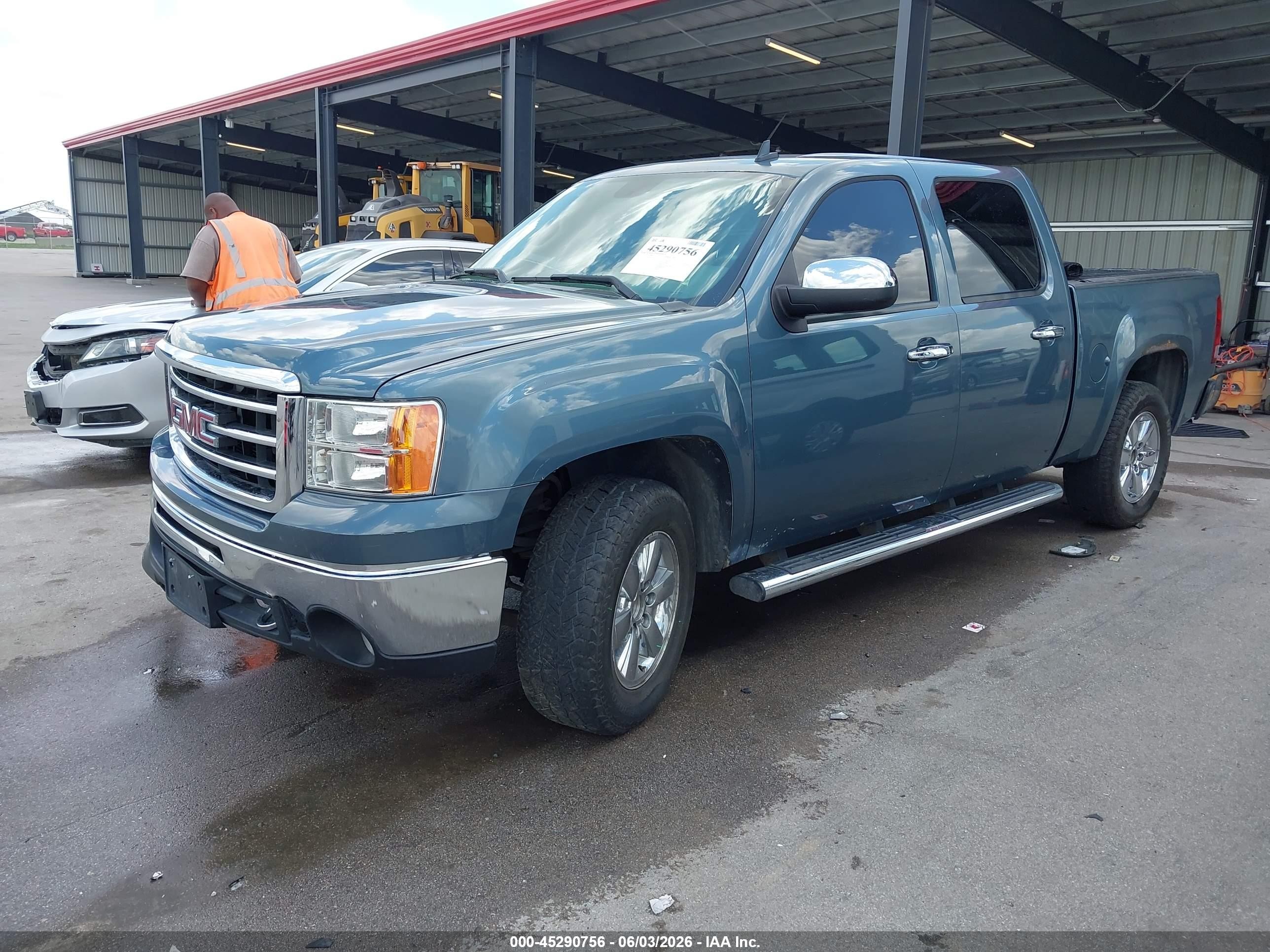 2013 Gmc Sierra 1500 Sle Blue vin: 3GTP2VE70DG139185