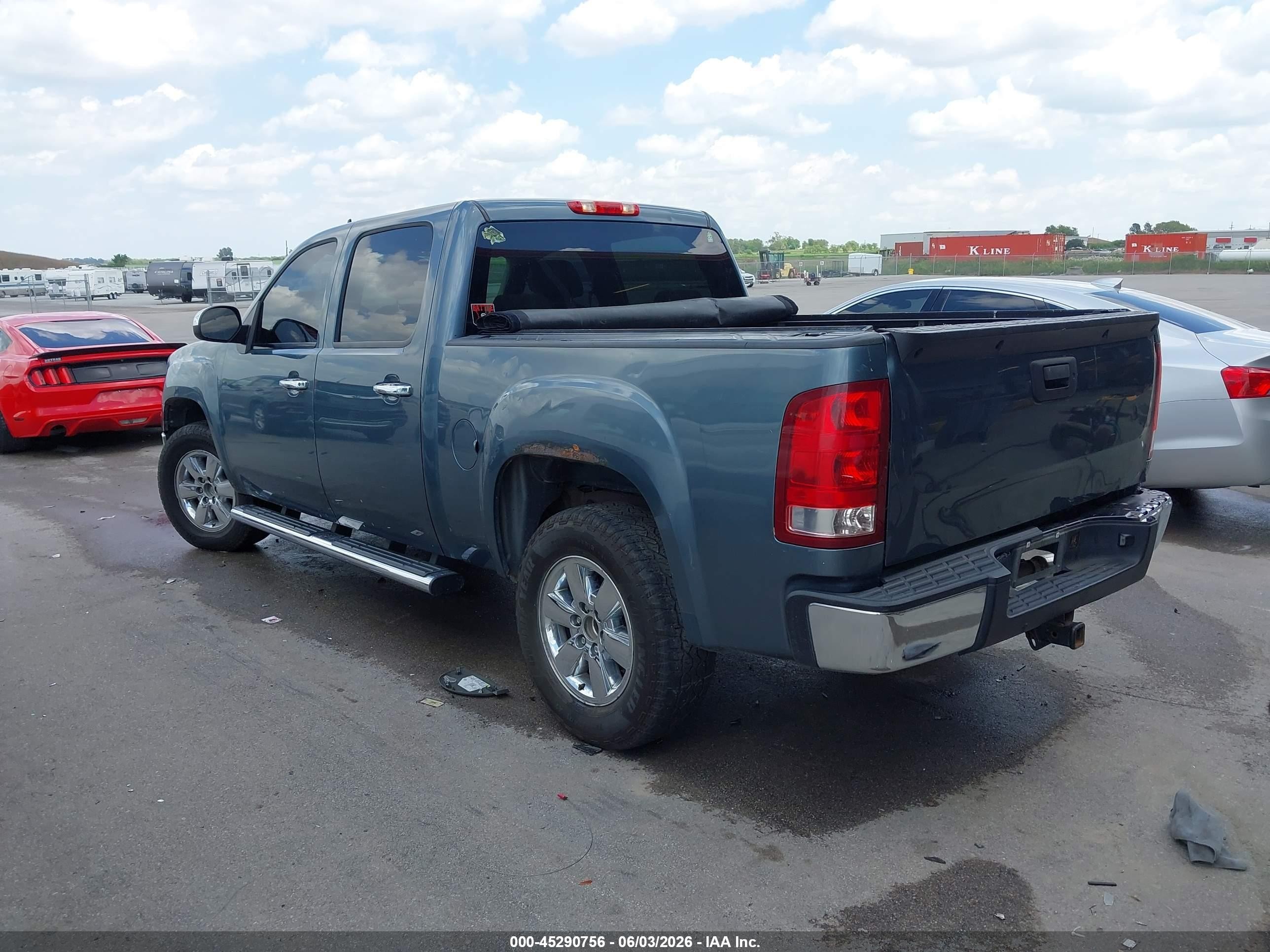 2013 Gmc Sierra 1500 Sle Blue vin: 3GTP2VE70DG139185