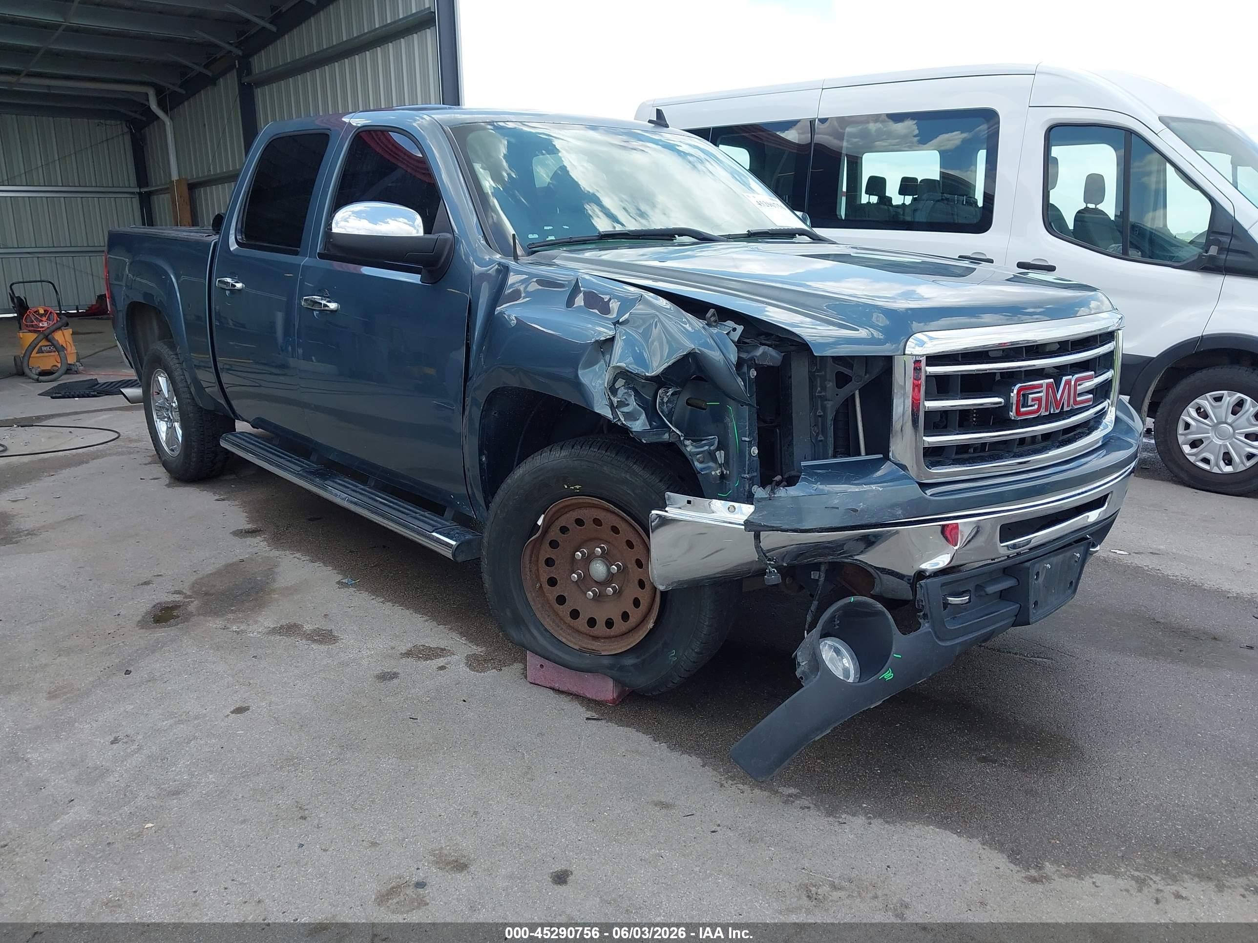 2013 Gmc Sierra 1500 Sle Blue vin: 3GTP2VE70DG139185