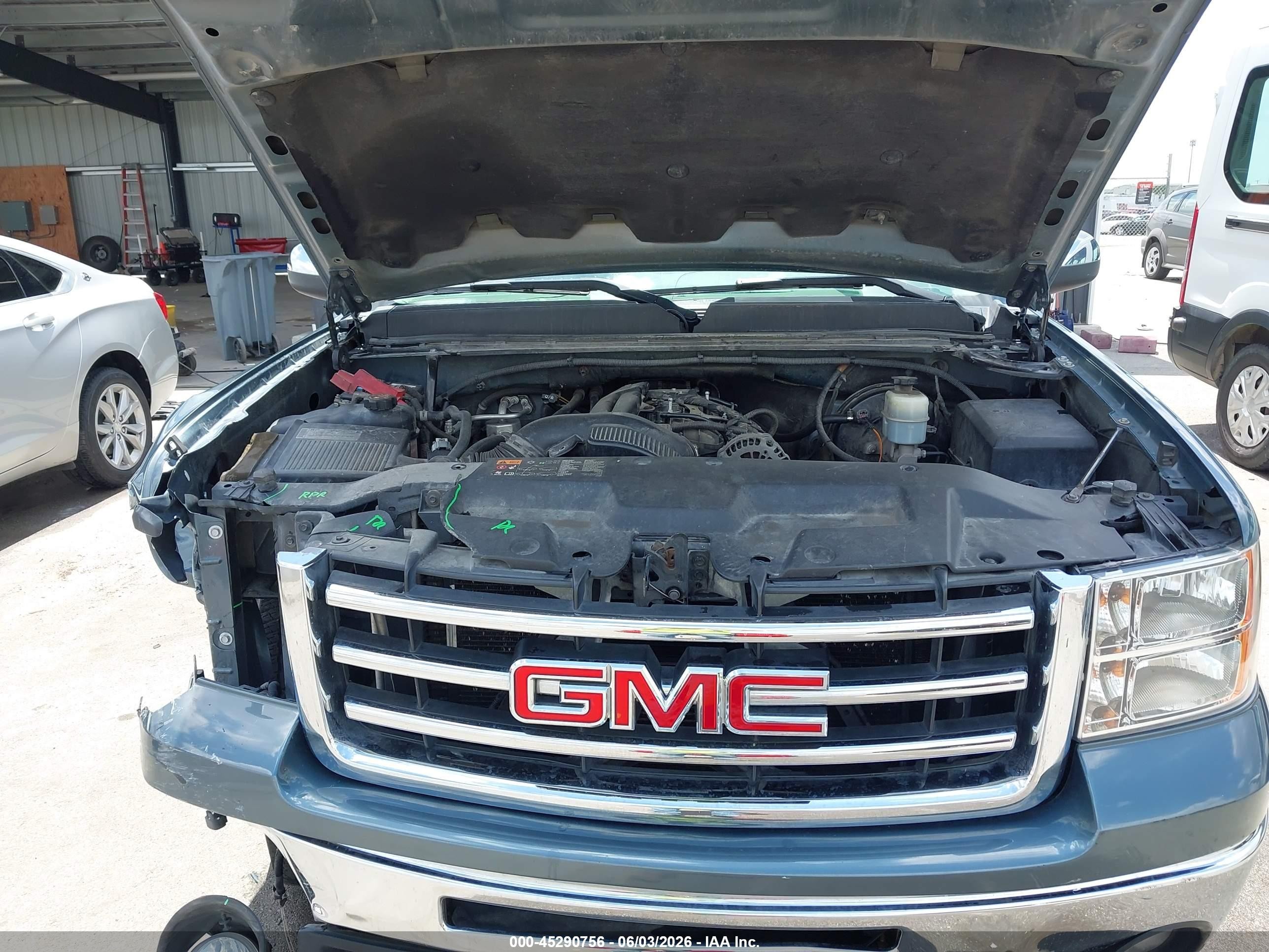 2013 Gmc Sierra 1500 Sle Blue vin: 3GTP2VE70DG139185