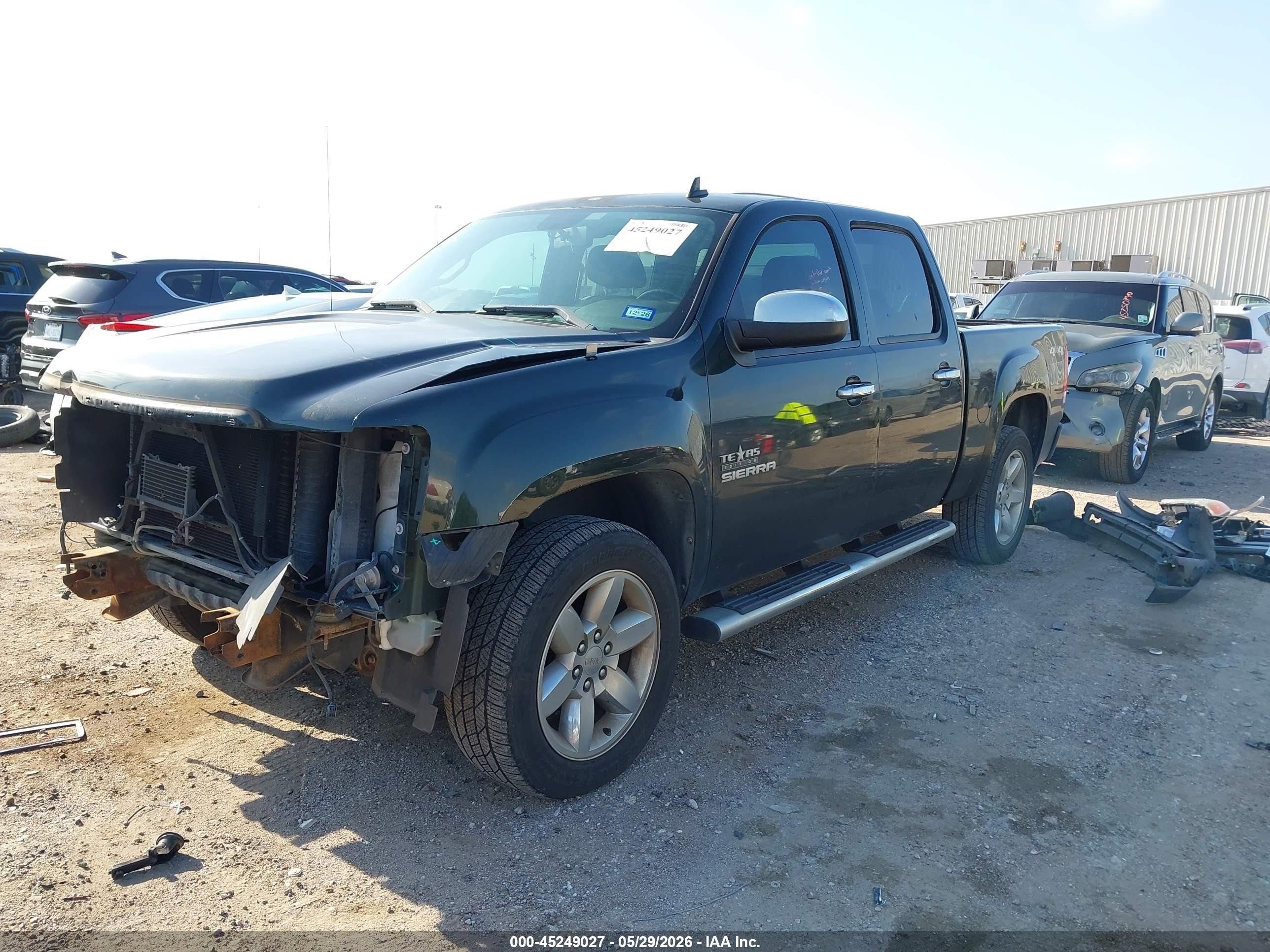 2013 Gmc Sierra 1500 Sle Green vin: 3GTP2VE70DG195126