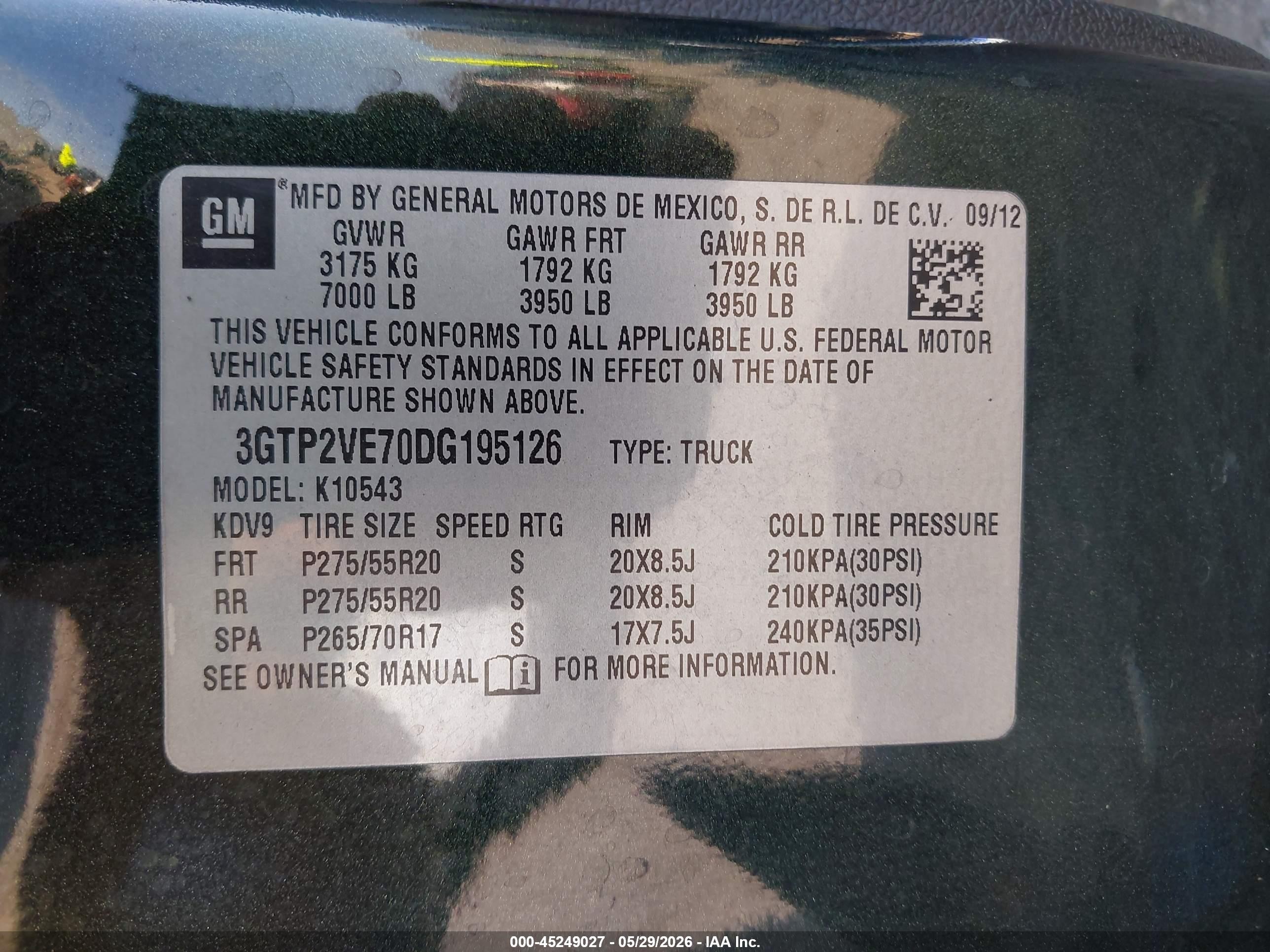 2013 Gmc Sierra 1500 Sle Green vin: 3GTP2VE70DG195126