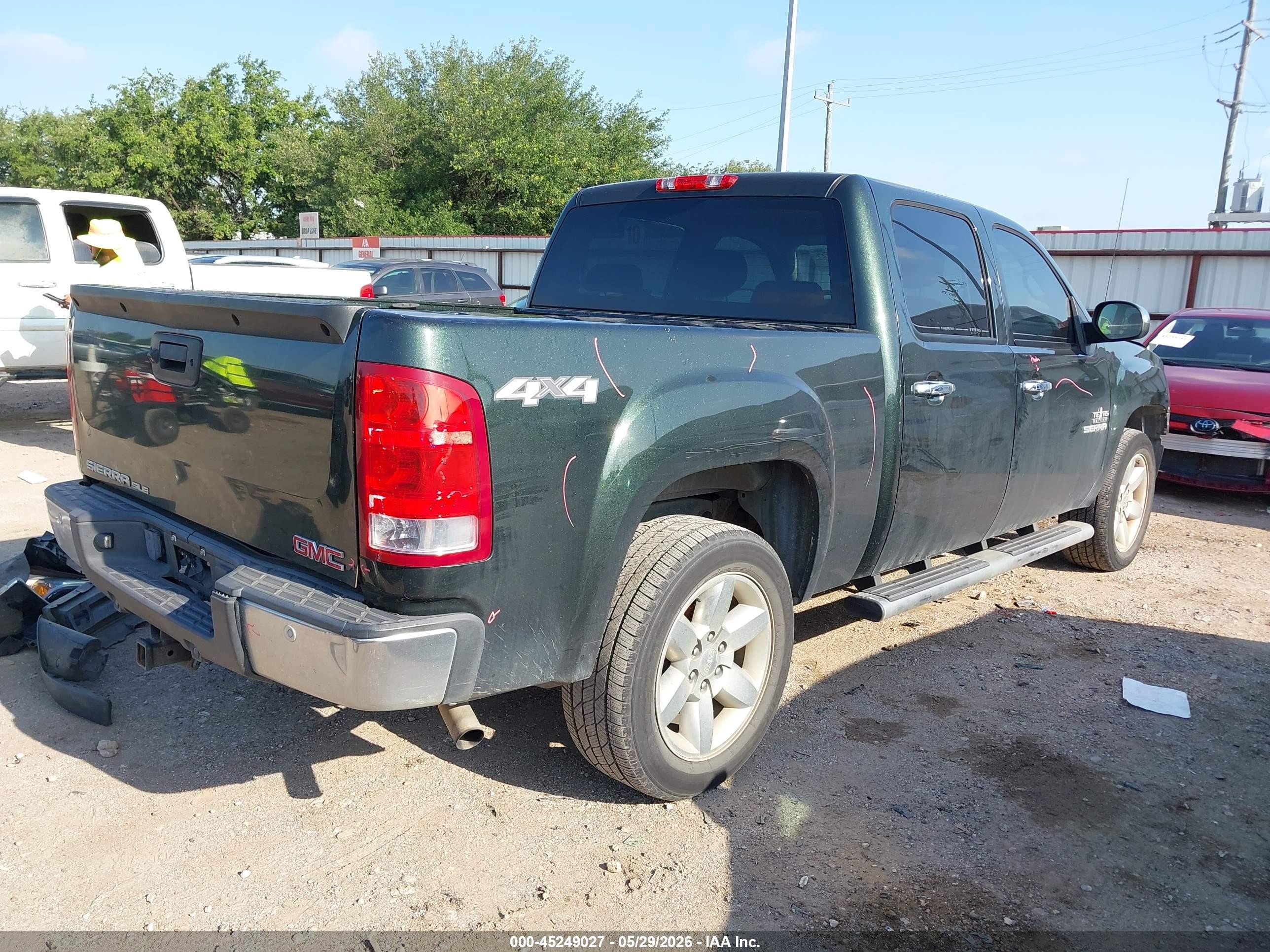 2013 Gmc Sierra 1500 Sle Green vin: 3GTP2VE70DG195126