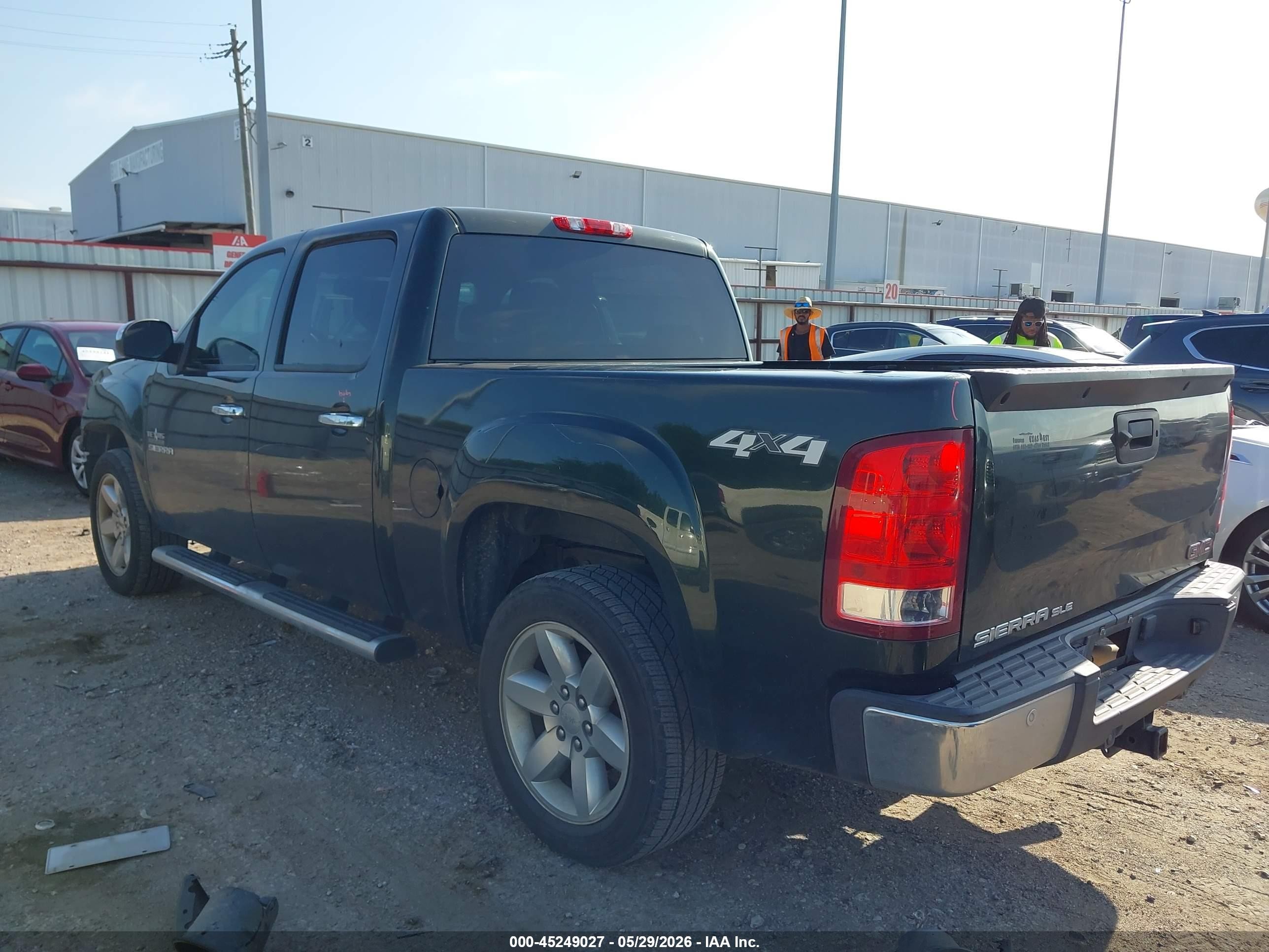 2013 Gmc Sierra 1500 Sle Green vin: 3GTP2VE70DG195126