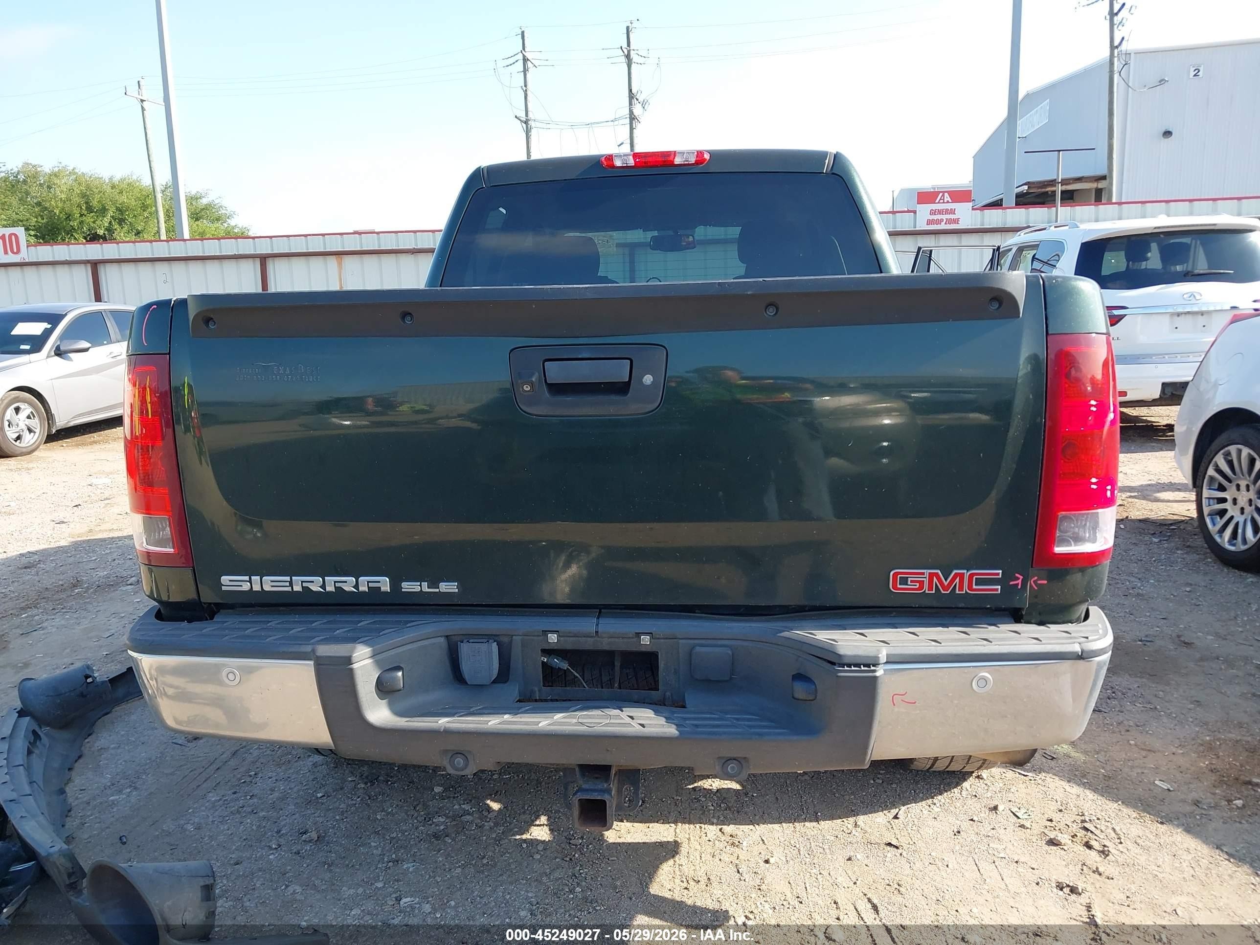 2013 Gmc Sierra 1500 Sle Green vin: 3GTP2VE70DG195126