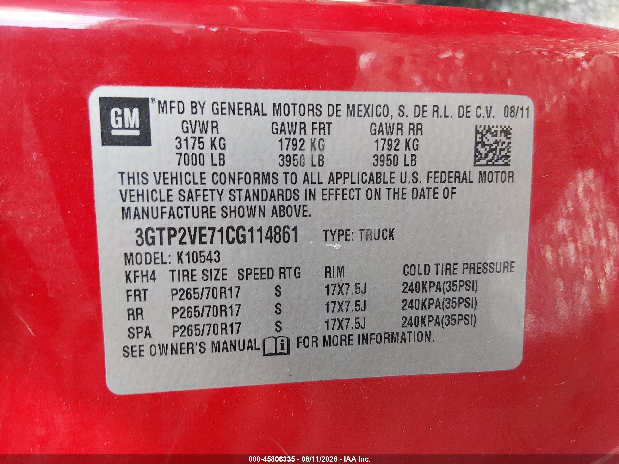 2012 Gmc Sierra 1500 Sle Red vin: 3GTP2VE71CG114861