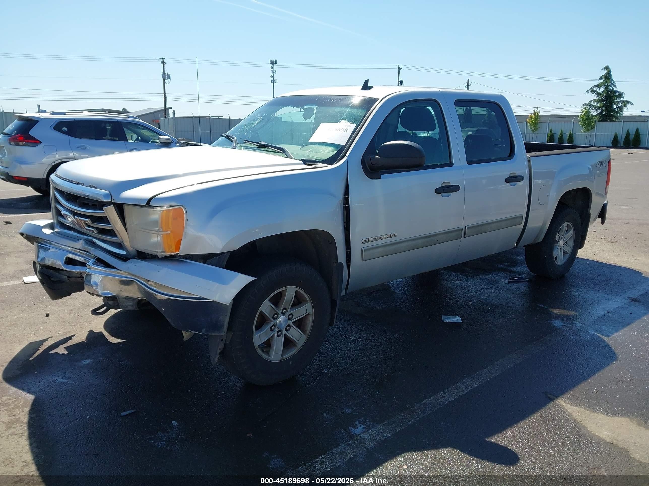 2012 Gmc Sierra 1500 Sle Silver vin: 3GTP2VE71CG145902