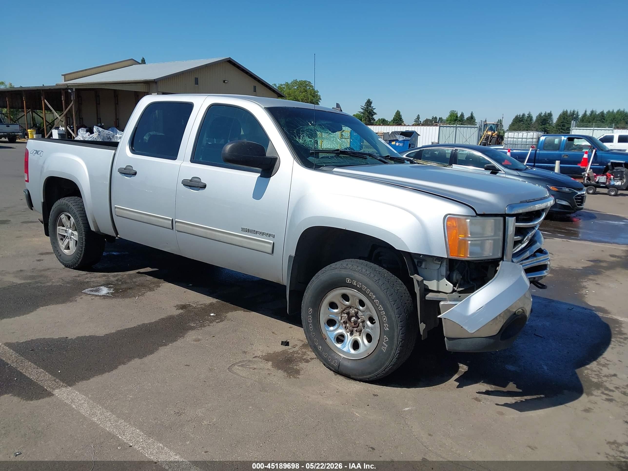 2012 Gmc Sierra 1500 Sle Silver vin: 3GTP2VE71CG145902