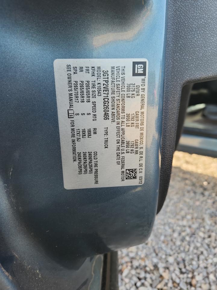 2012 Gmc Sierra K1500 Sle Teal vin: 3GTP2VE71CG260466