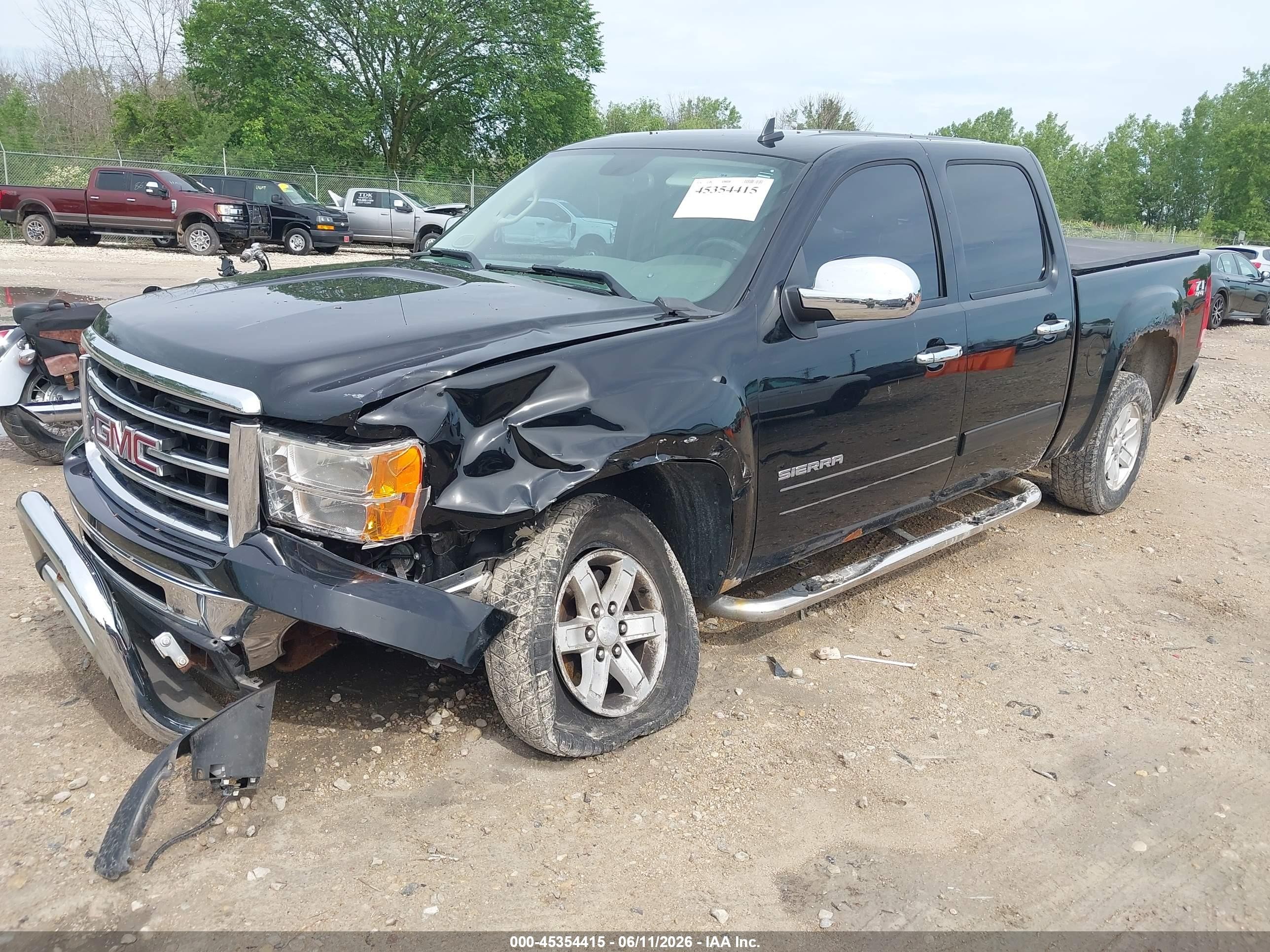 2012 Gmc Sierra 1500 Sle Black vin: 3GTP2VE71CG288347