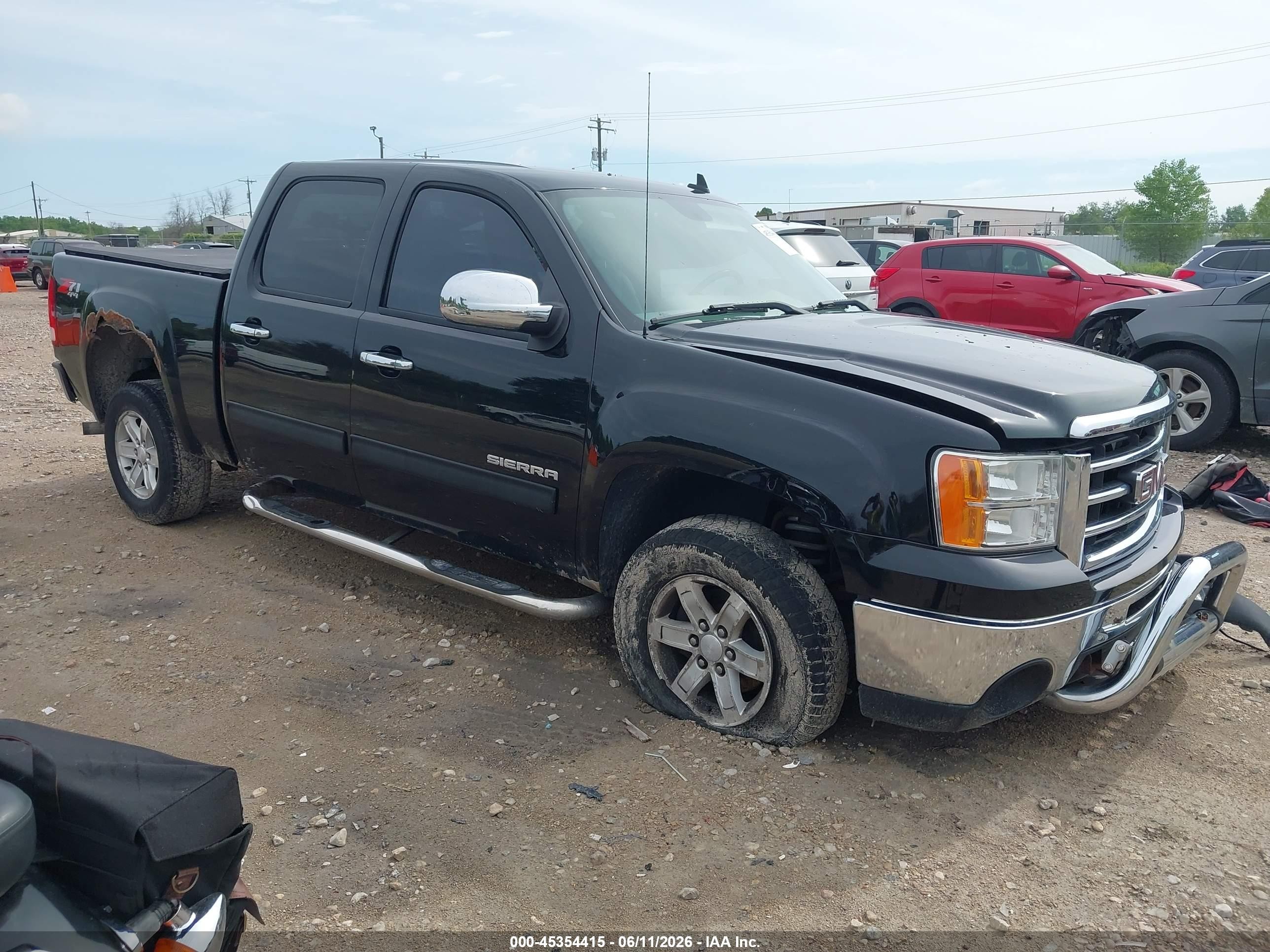2012 Gmc Sierra 1500 Sle Black vin: 3GTP2VE71CG288347