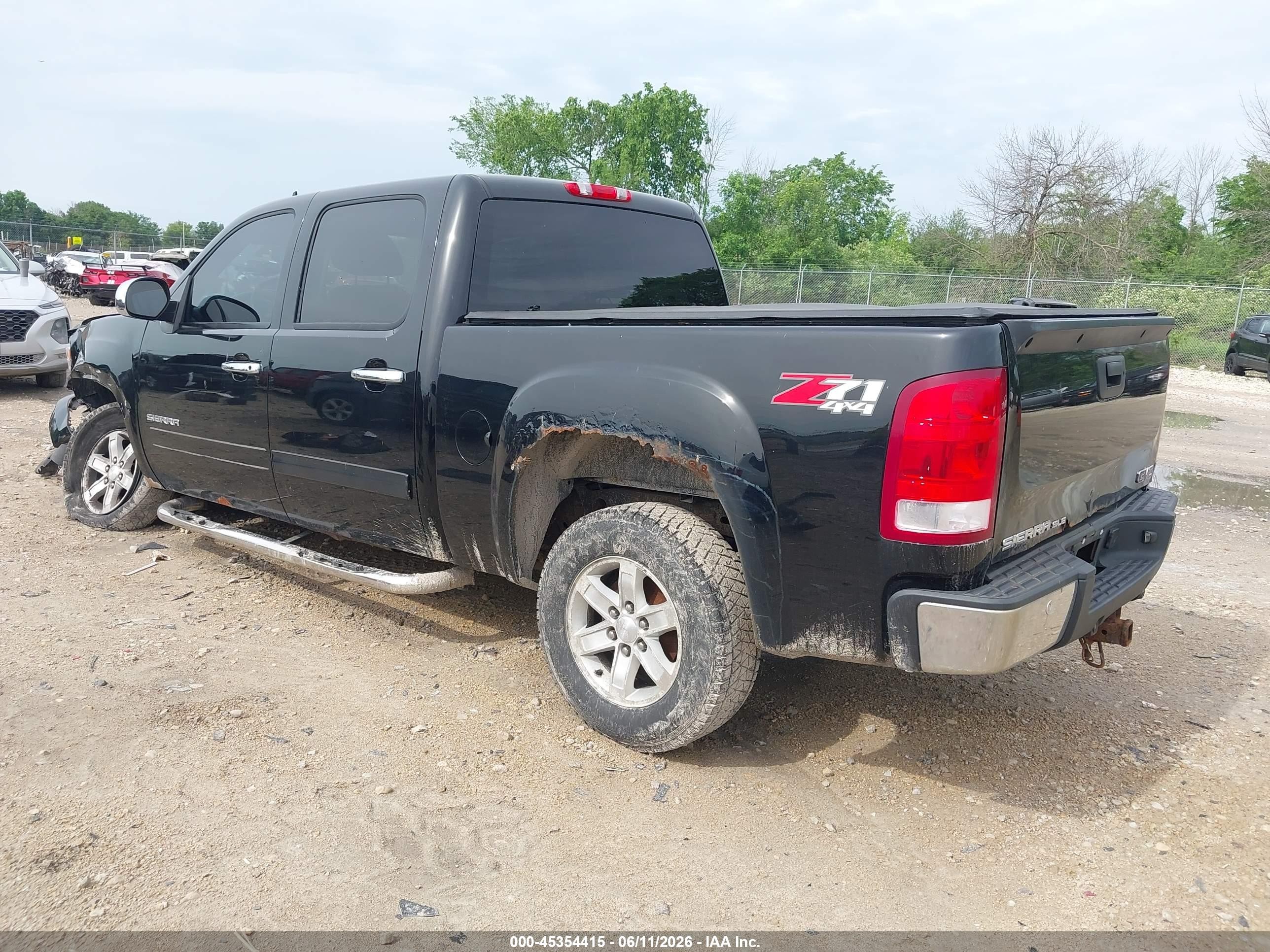 2012 Gmc Sierra 1500 Sle Black vin: 3GTP2VE71CG288347