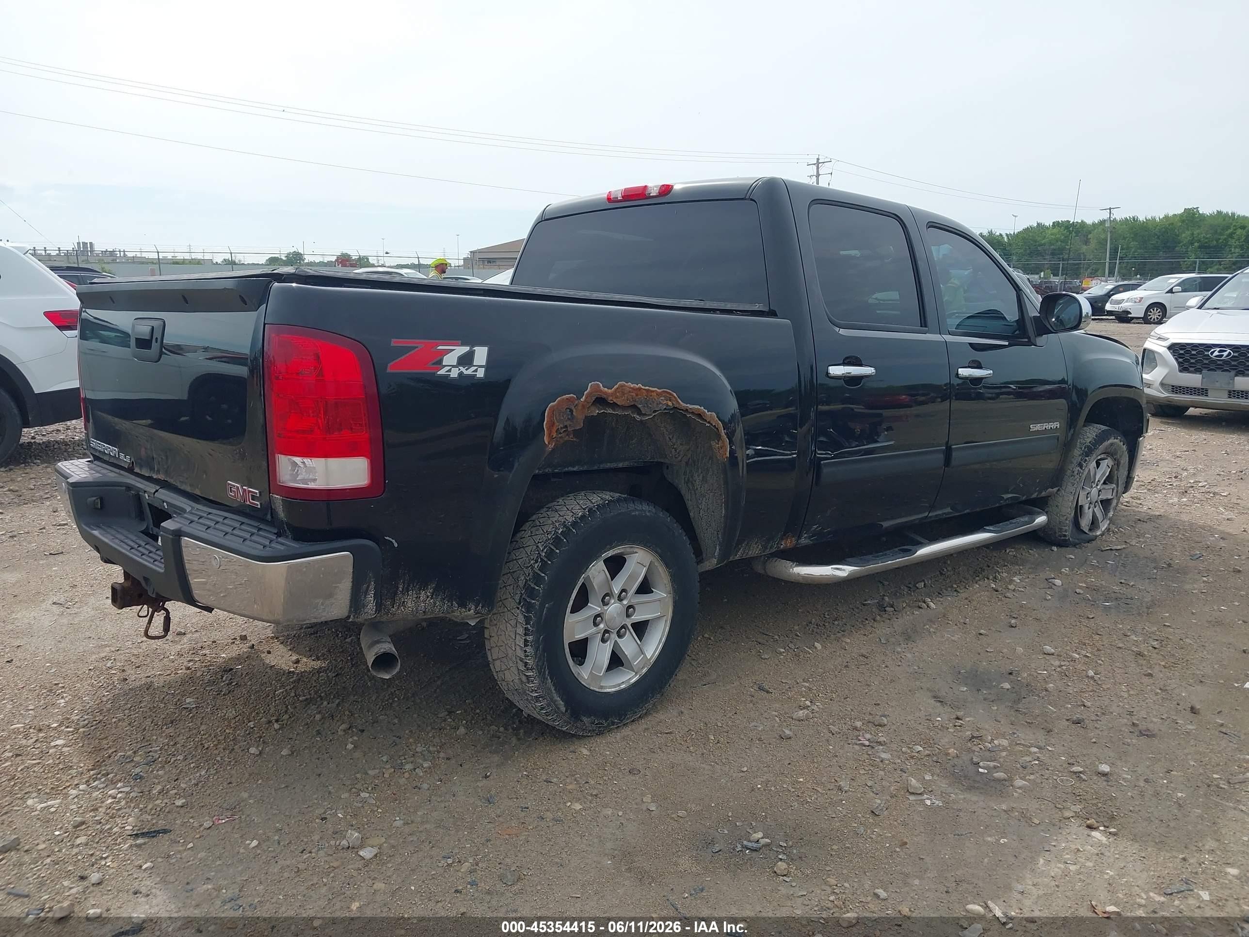 2012 Gmc Sierra 1500 Sle Black vin: 3GTP2VE71CG288347