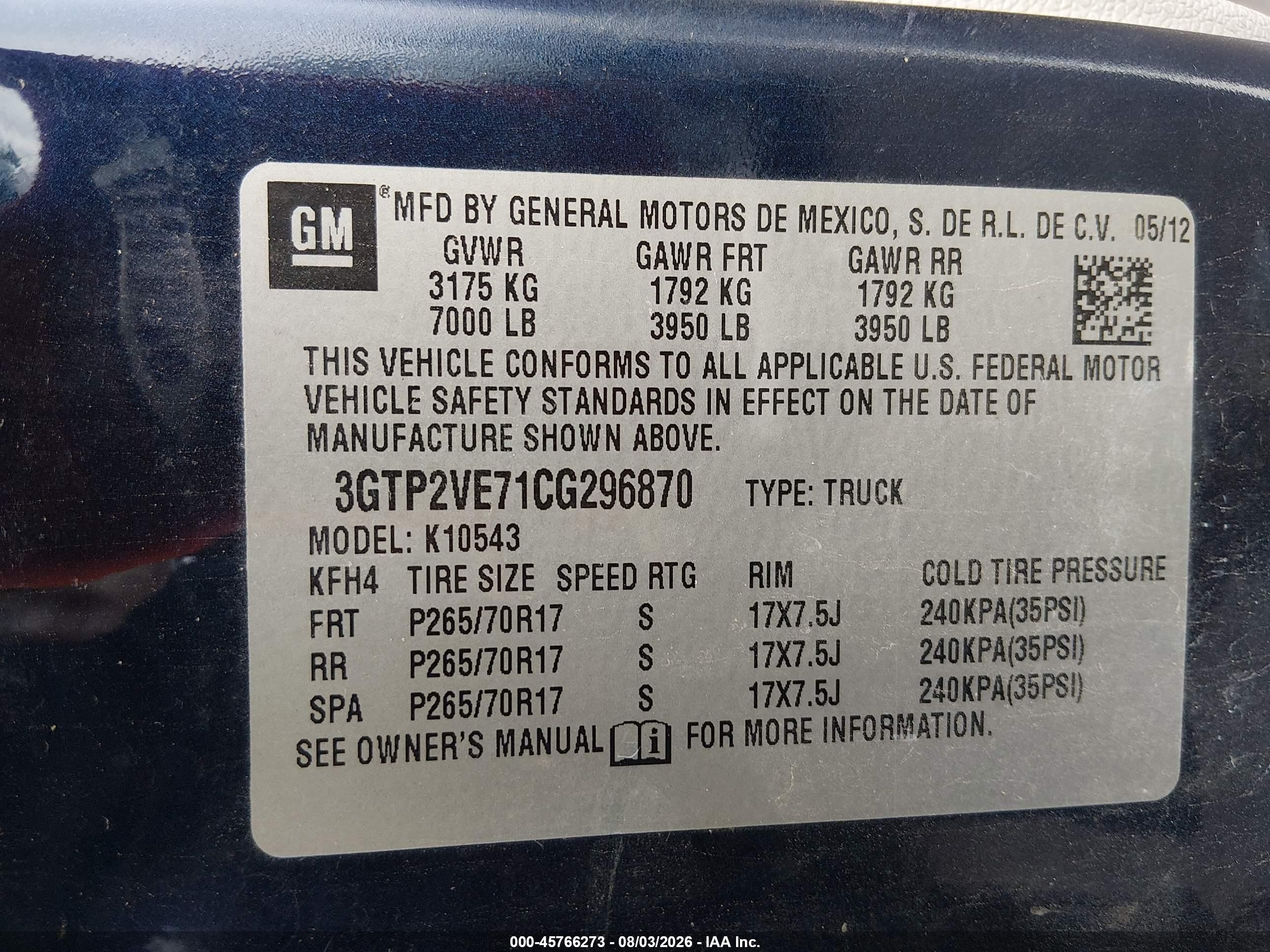 2012 Gmc Sierra 1500 Sle Blue vin: 3GTP2VE71CG296870