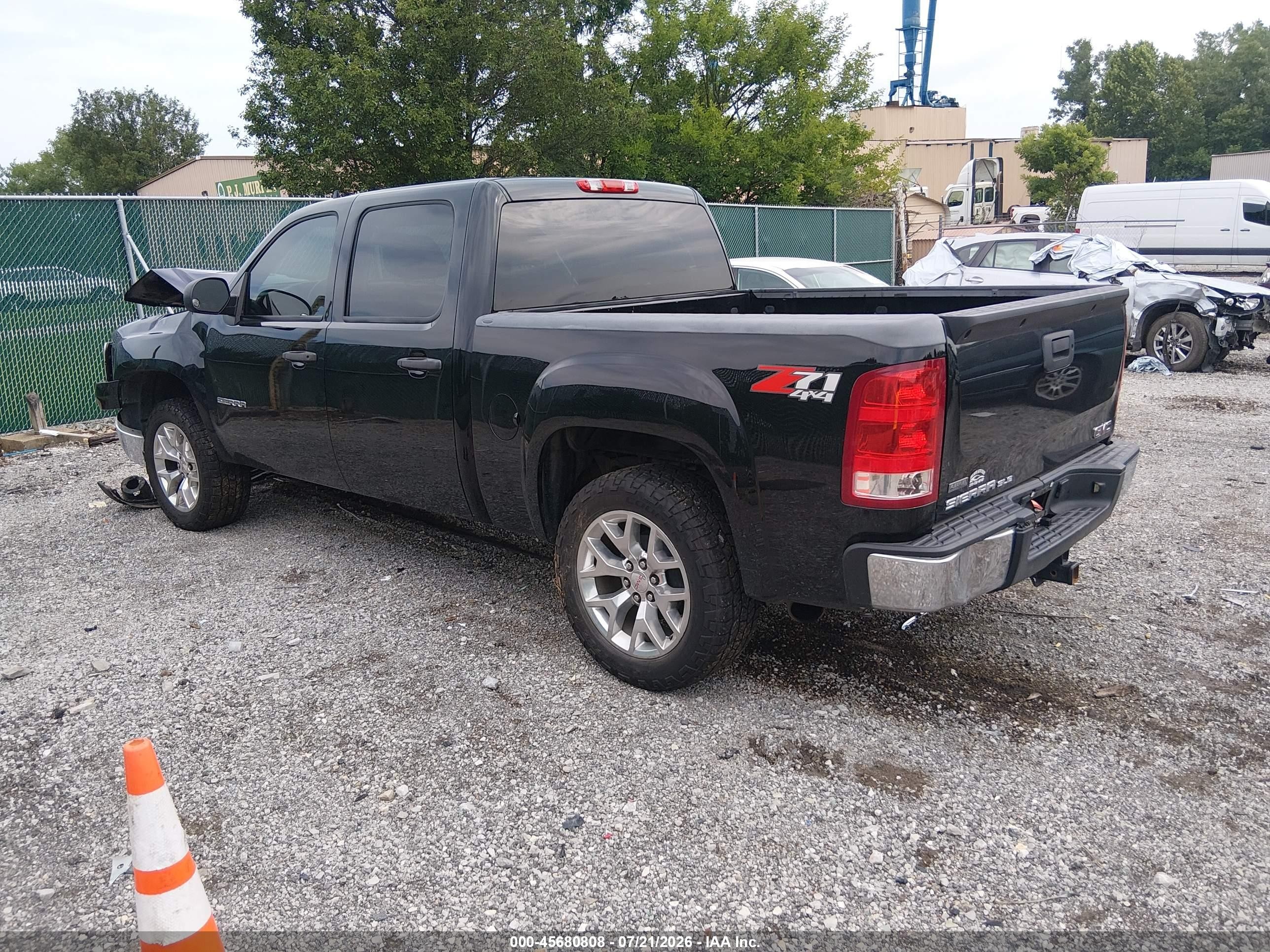 2012 Gmc Sierra 1500 Sle Черный vin: 3GTP2VE72CG115677