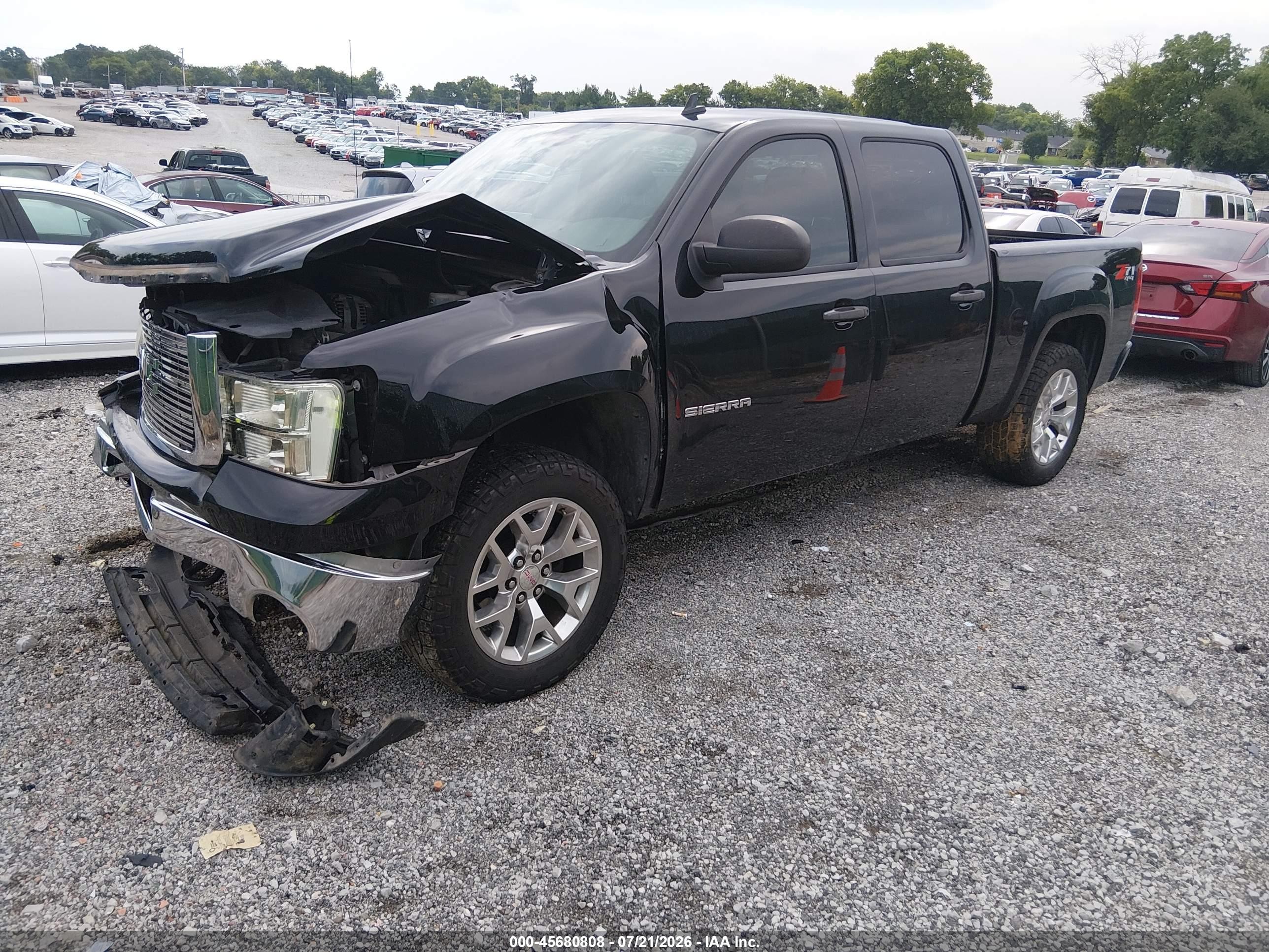 2012 Gmc Sierra 1500 Sle Черный vin: 3GTP2VE72CG115677