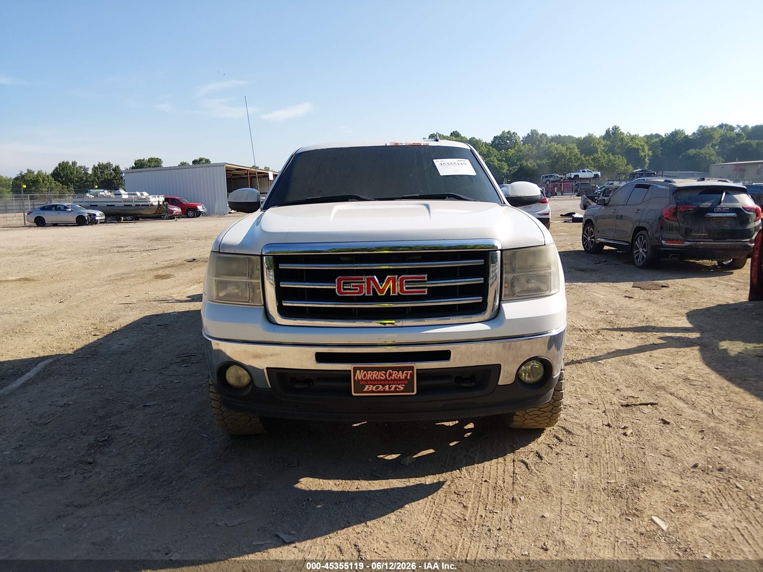 2013 Gmc Sierra 1500 Sle White vin: 3GTP2VE72DG288598