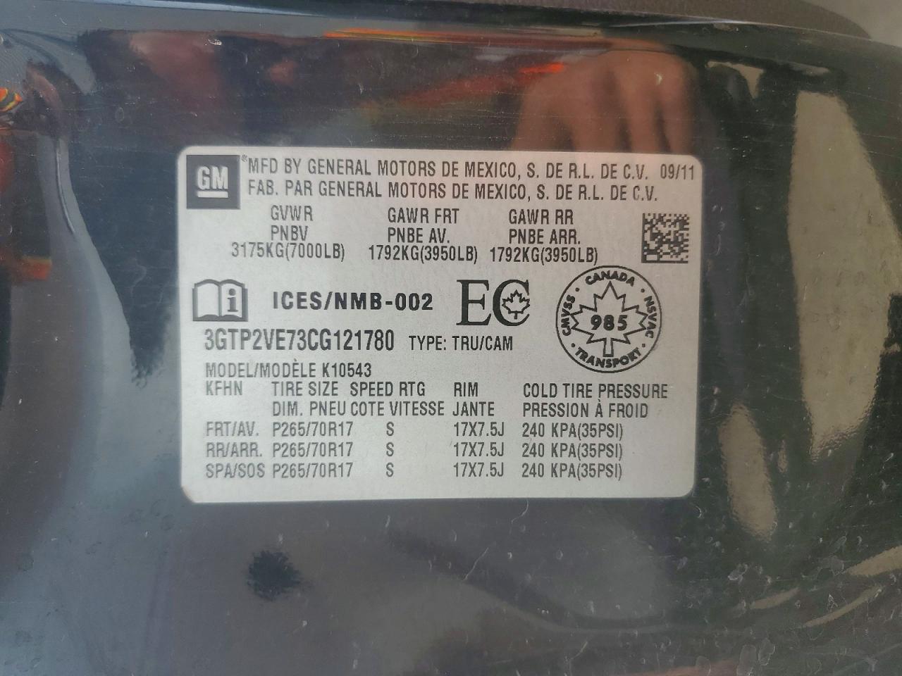 2012 Gmc Sierra K1500 Sle Black vin: 3GTP2VE73CG121780
