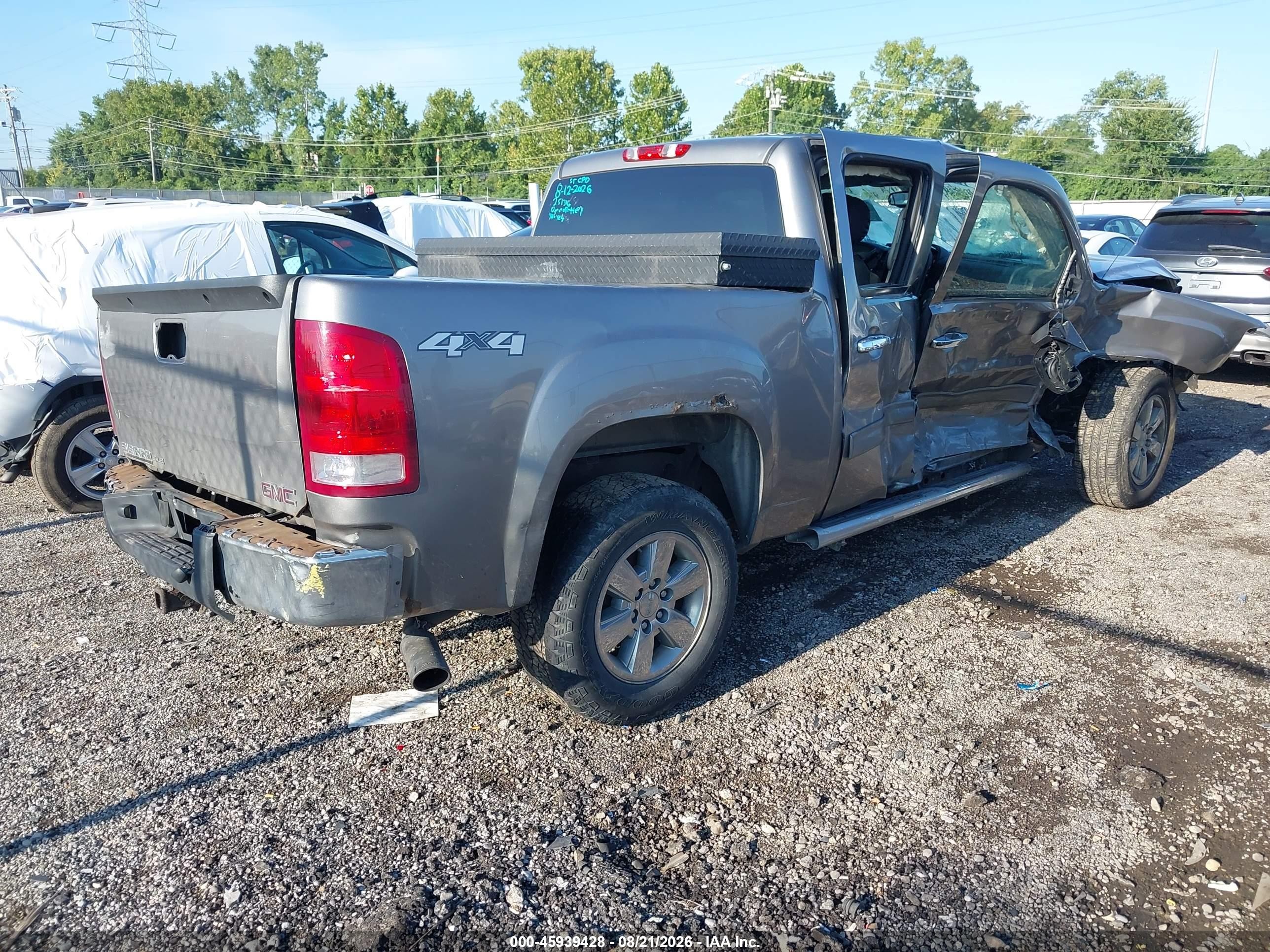 2012 Gmc Sierra 1500 Sle Серый vin: 3GTP2VE73CG251316