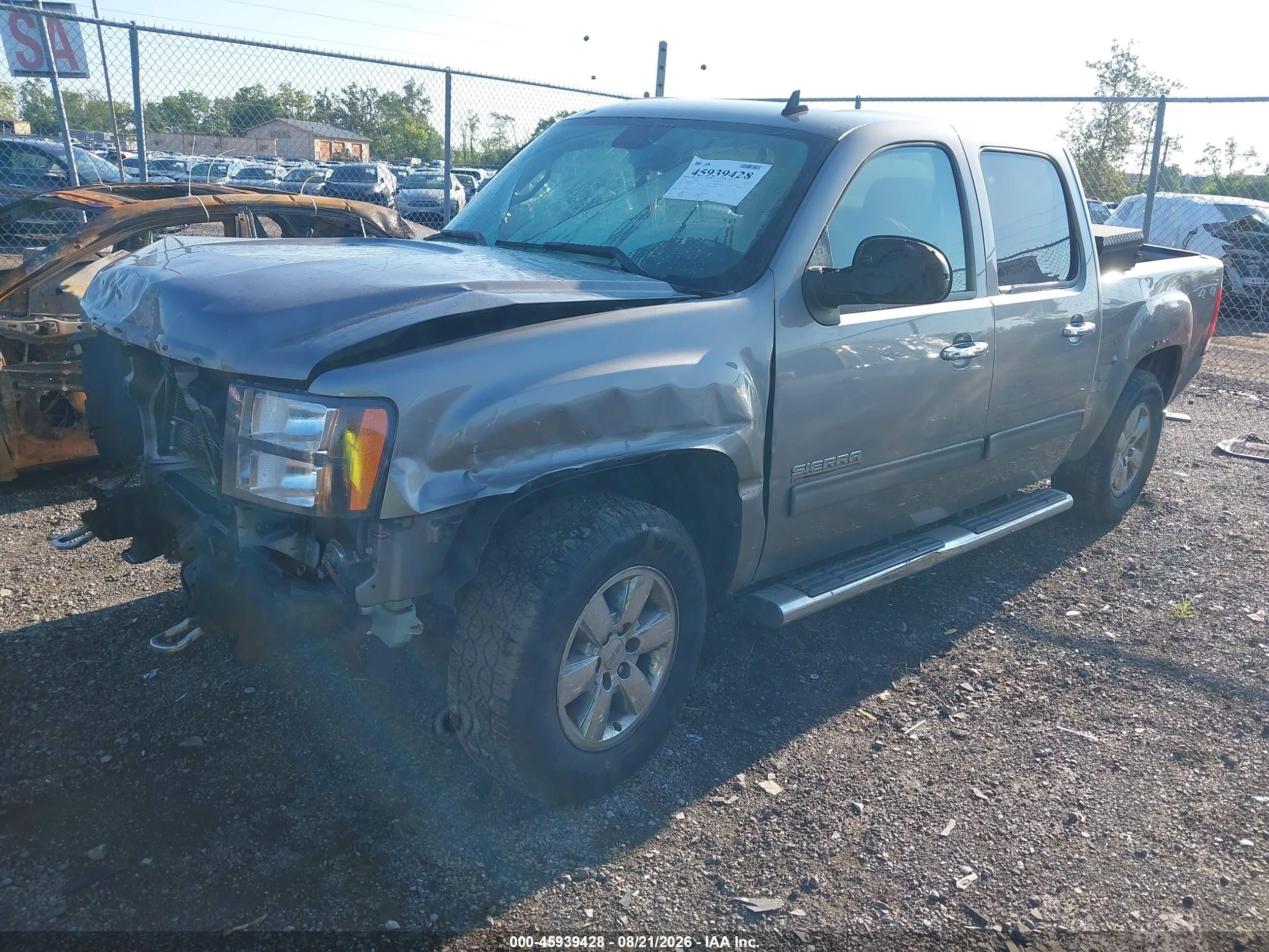 2012 Gmc Sierra 1500 Sle Серый vin: 3GTP2VE73CG251316