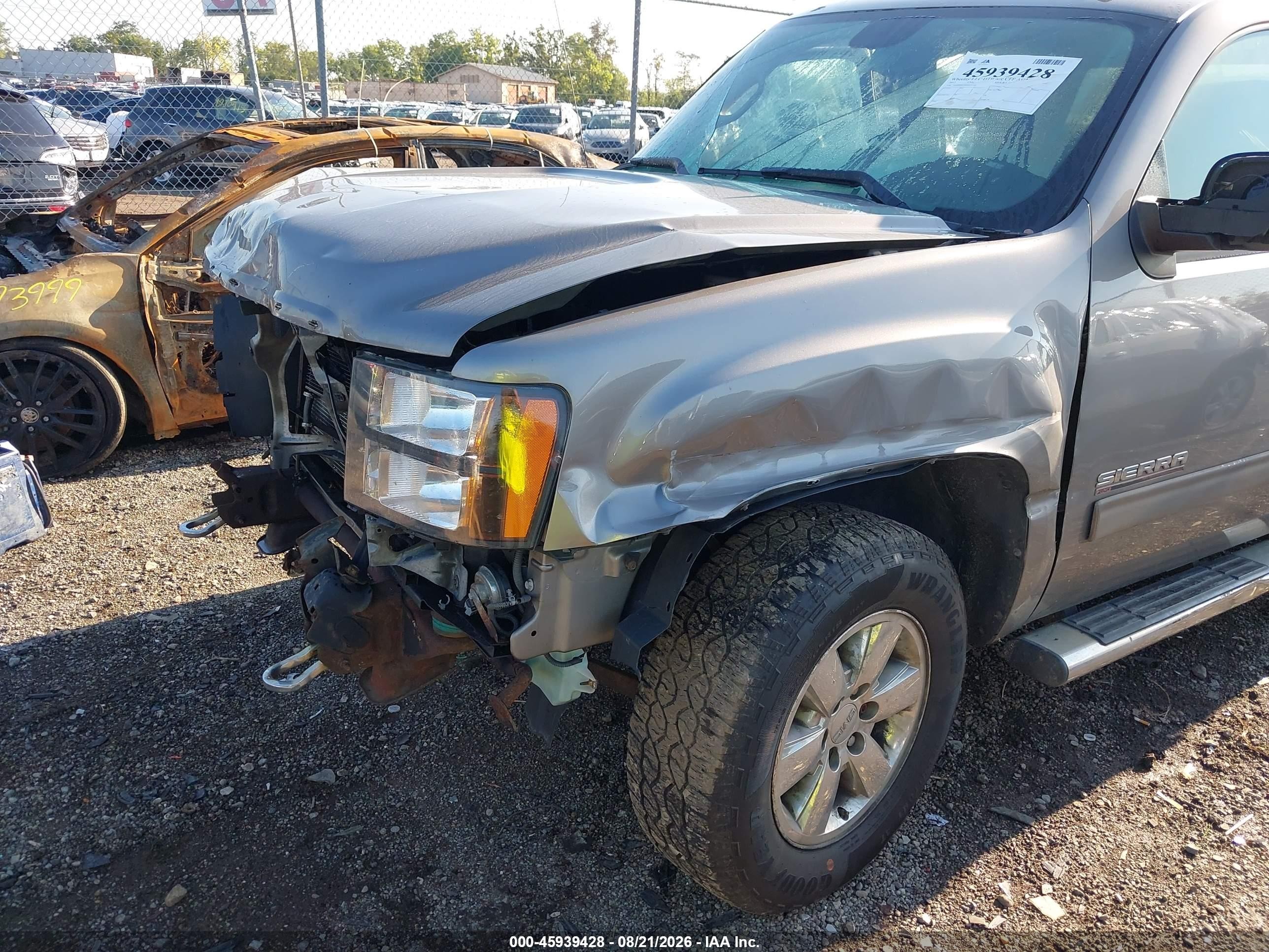 2012 Gmc Sierra 1500 Sle Серый vin: 3GTP2VE73CG251316
