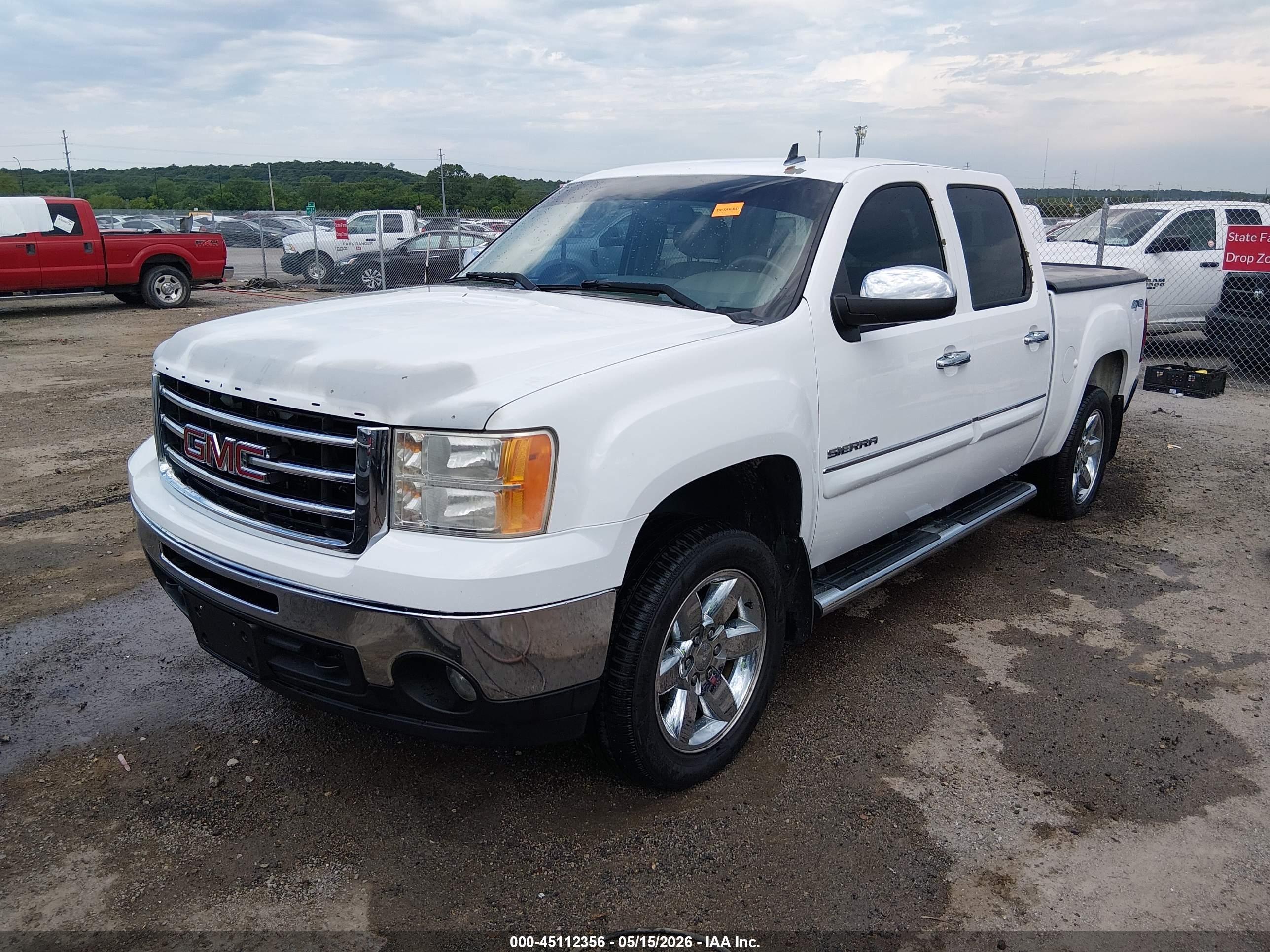 2013 Gmc Sierra 1500 Sle White vin: 3GTP2VE73DG248241