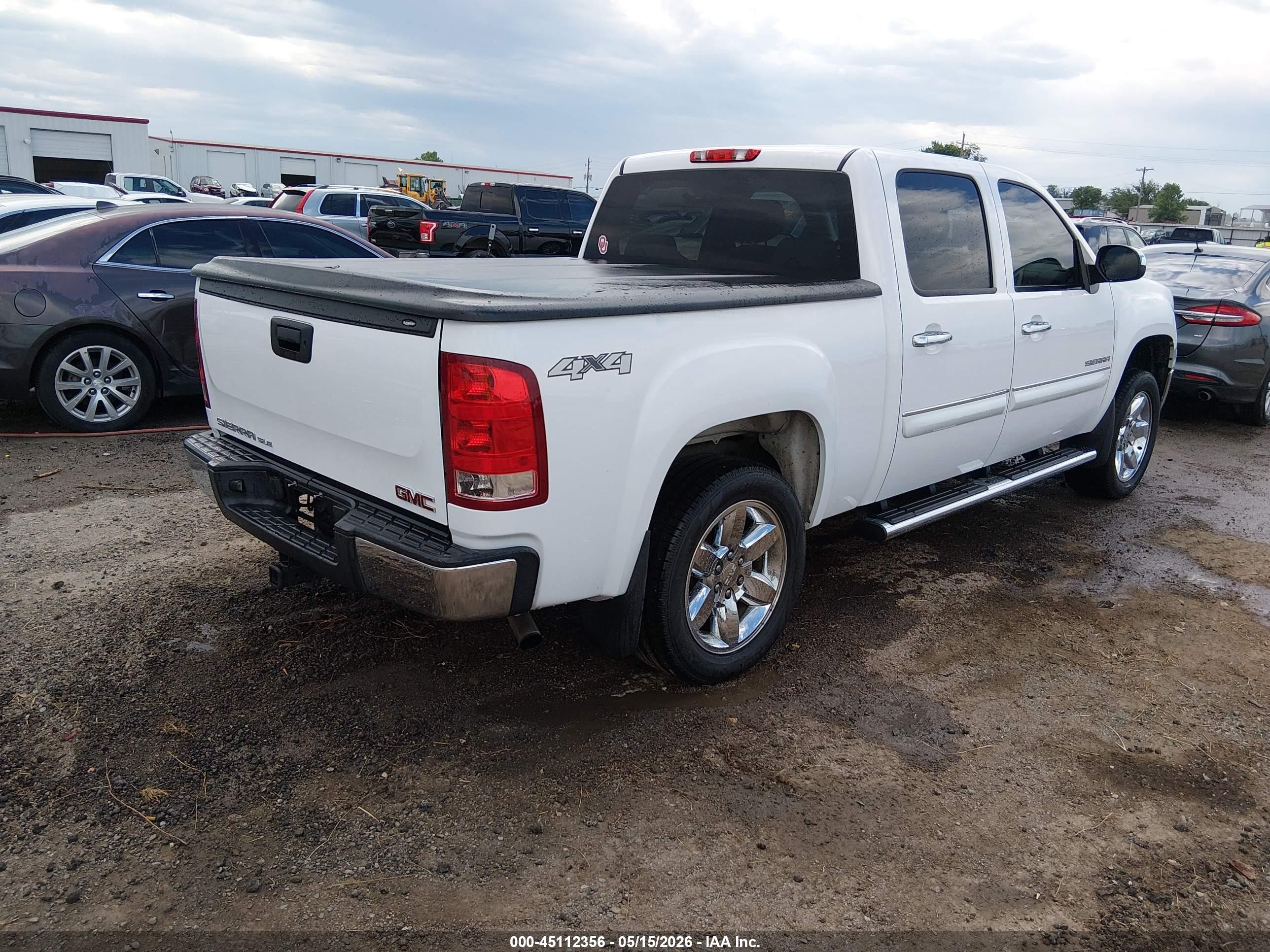 2013 Gmc Sierra 1500 Sle White vin: 3GTP2VE73DG248241