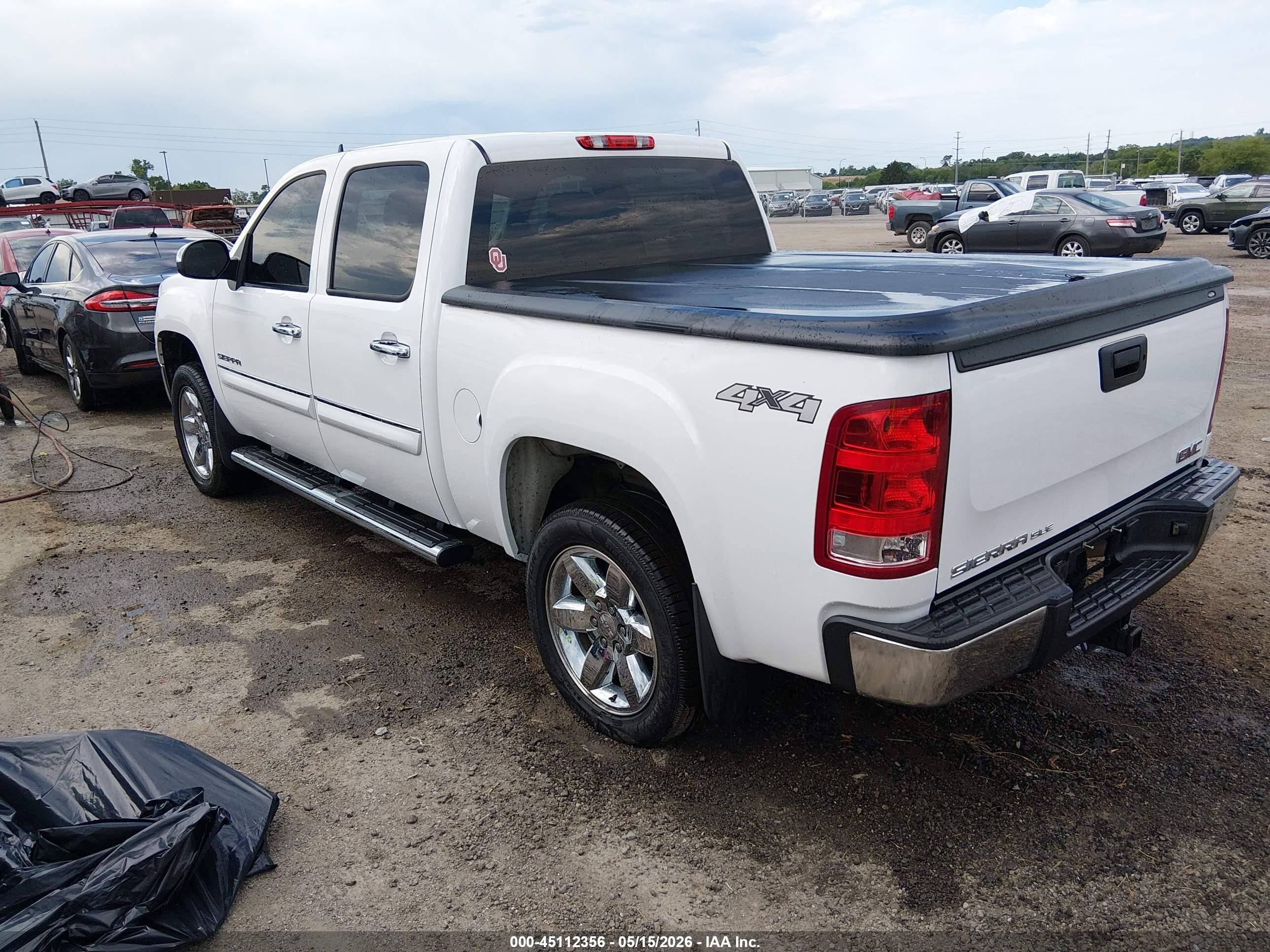 2013 Gmc Sierra 1500 Sle White vin: 3GTP2VE73DG248241