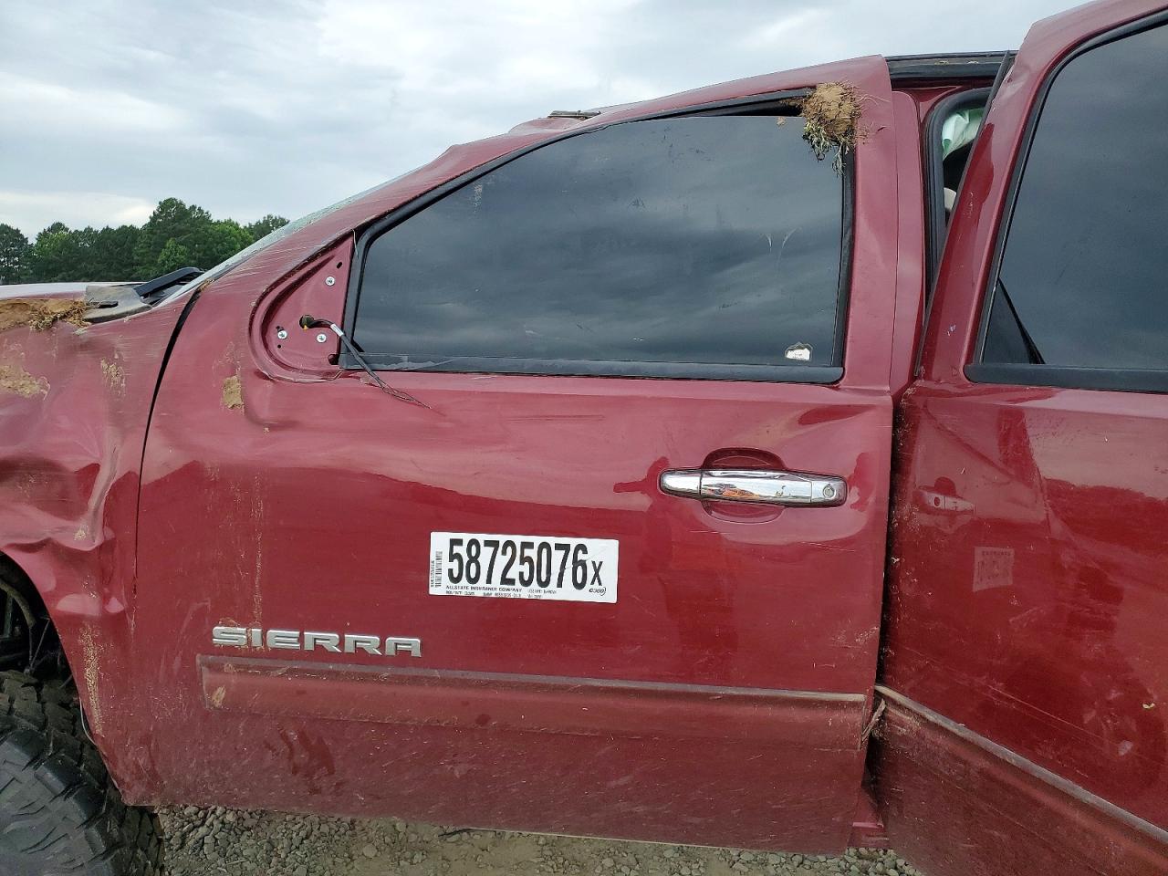 2013 Gmc Sierra K1500 Sle Бордовый vin: 3GTP2VE73DG258221