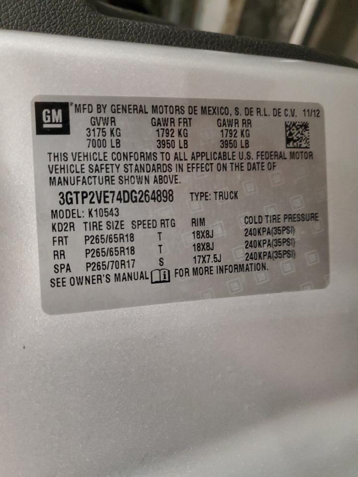 2013 Gmc Sierra K1500 Sle Серебряный vin: 3GTP2VE74DG264898