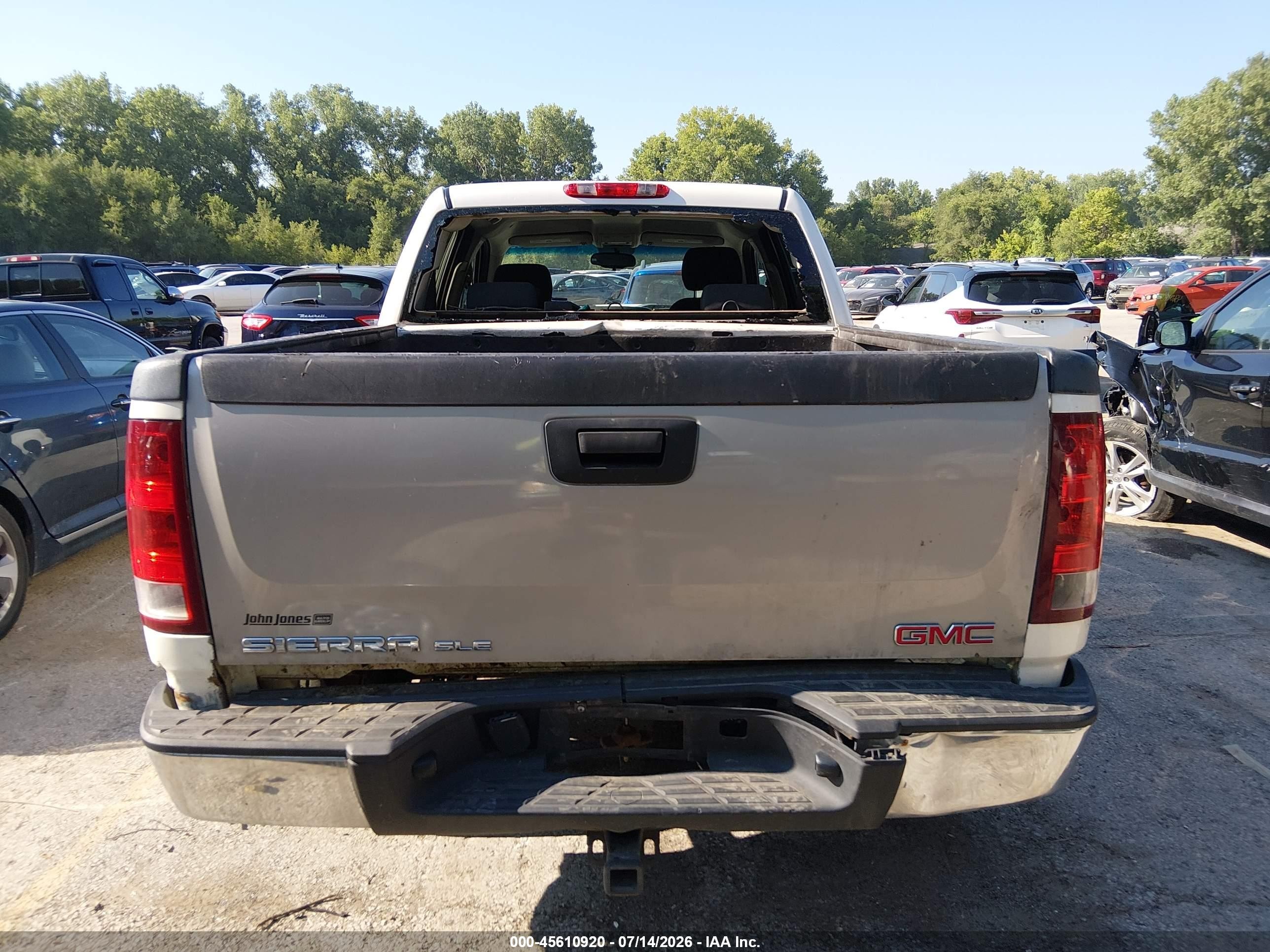 2013 Gmc Sierra 1500 Sle White vin: 3GTP2VE74DG311945