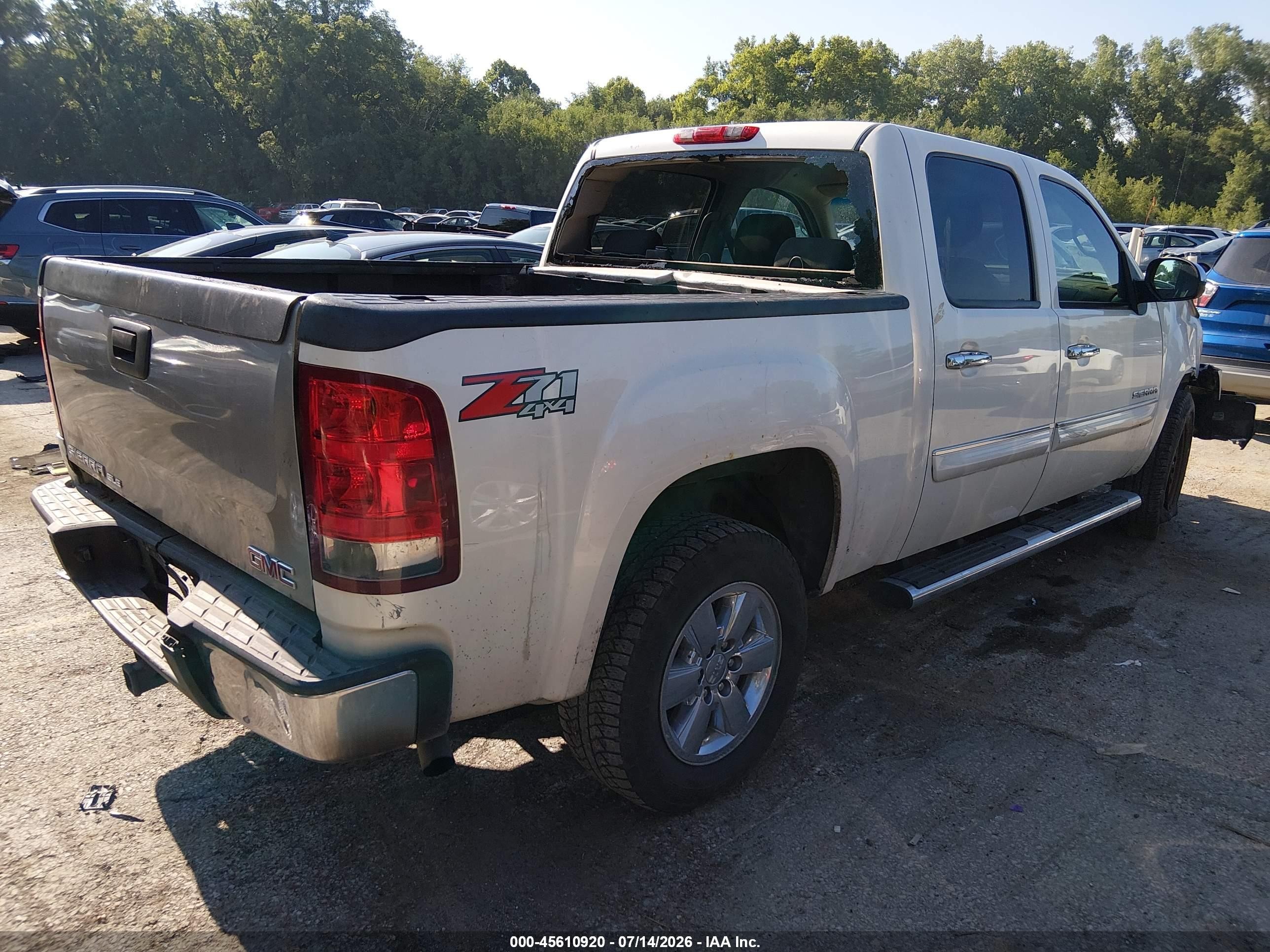 2013 Gmc Sierra 1500 Sle White vin: 3GTP2VE74DG311945